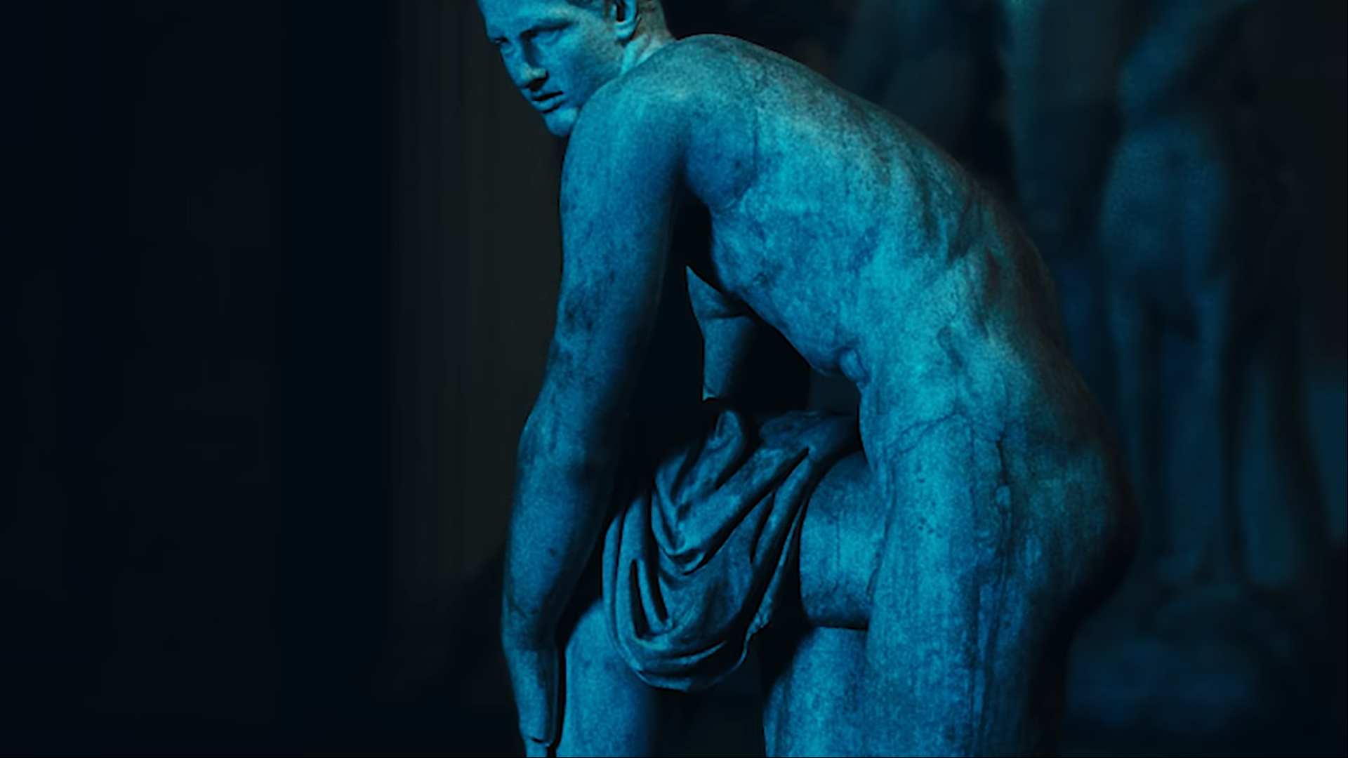 Roman Copy of Hermes Fastening his Sandal after Lysippos in JAY-Z and Beyonce's APES**T Music Video