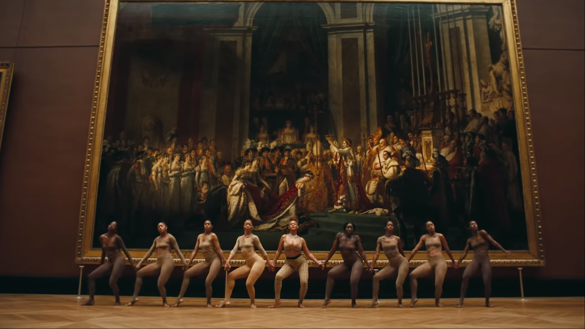 The Coronation of Napoleon by Jacques-Louis David in JAY-Z and Beyonce's APES**T Music Video