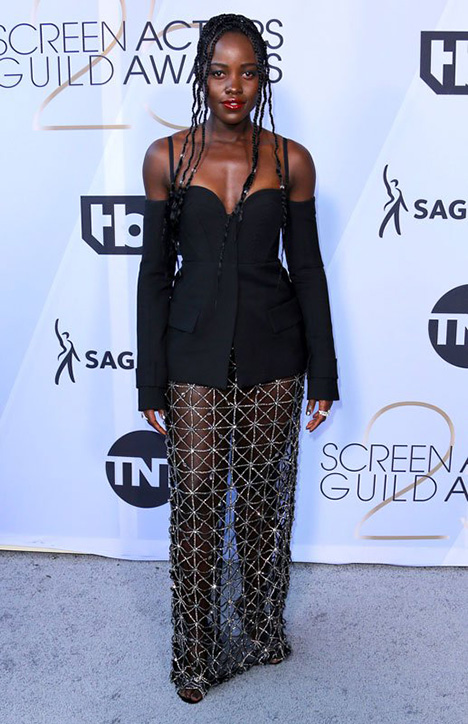 Lupita Nyong'o at at the (Screen Actor's Guild) SAG Awards 2019