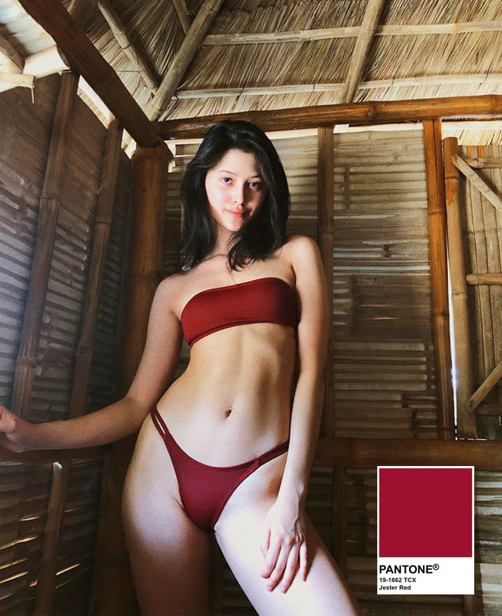 MEGA | Pantone Summer Colors That Are Live And Alive In Celebrity Beach Snaps | Pantone Jester Red | Maureen Wroblewitz