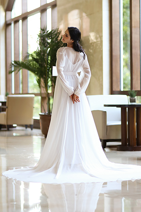 MEGA | Model wearing Happy Andrada Bridal robe