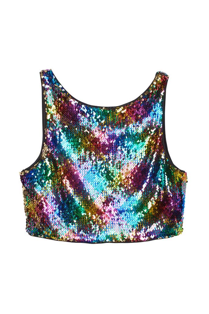 Multi-colored sequin top is part of H&M Unveils Love For All Collection