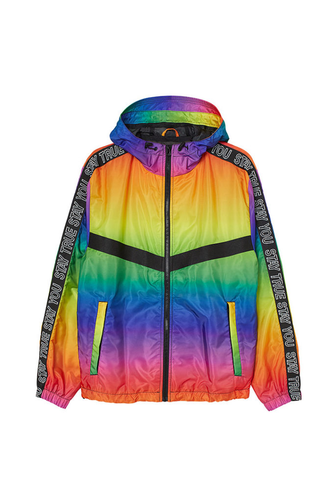 Rainbow-nylon zip up jacket is part of H&M Unveils Love For All Collection