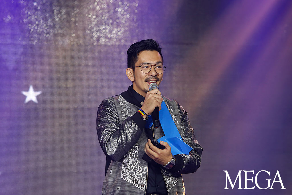Mikhail Quijano delivered a speech at the MEGA Equality Ball