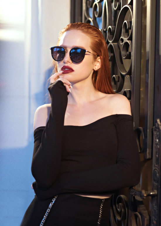 Madelaine Petsch sporting "The Rogue" in black.