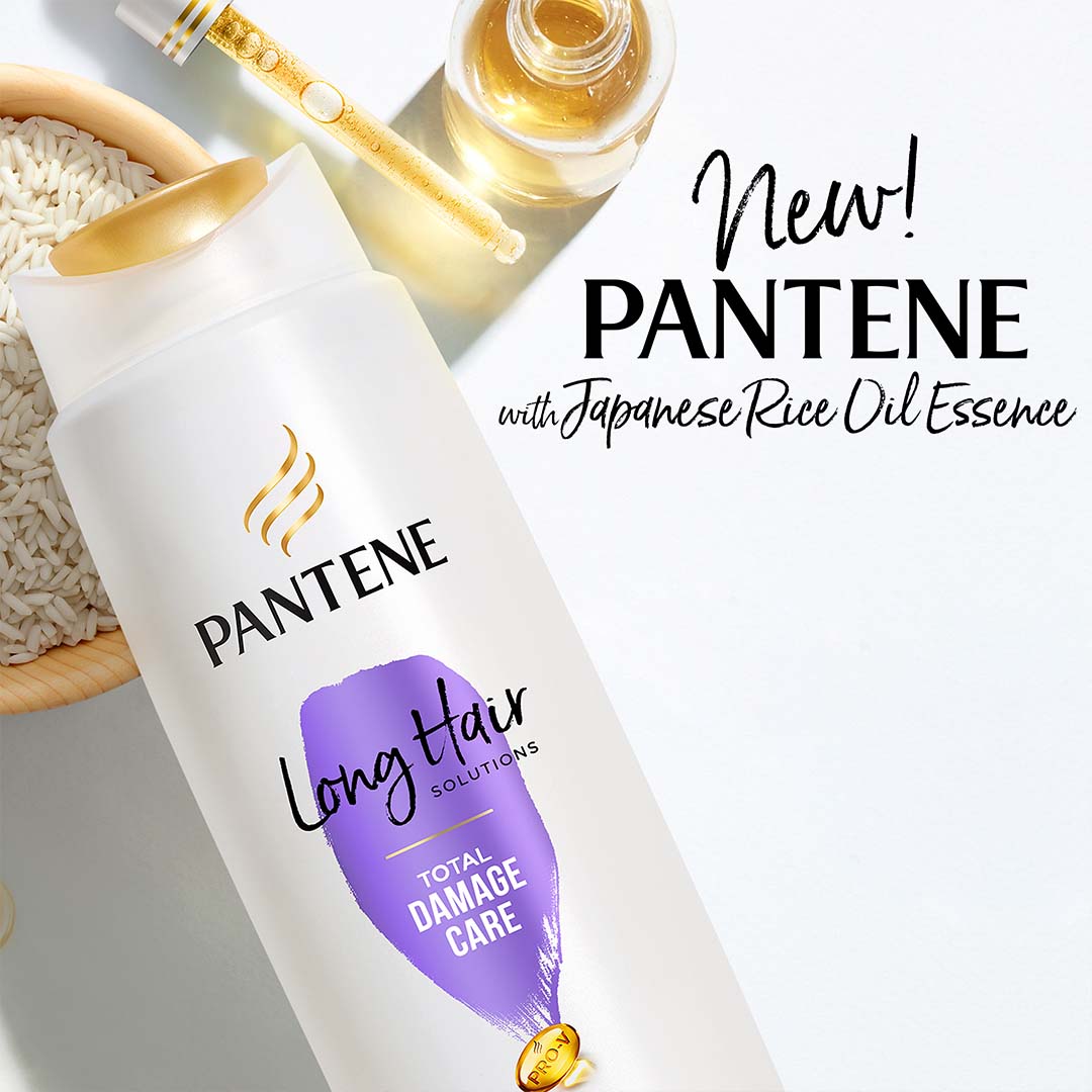 The Pantene Total Damage Care is your long hair solution enriched with Japanese Rice Oil Essence