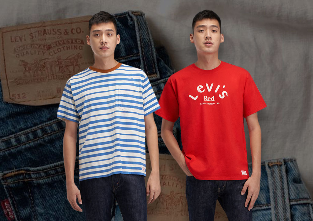 Levi's Red Graphic Tee and Vintage Tee