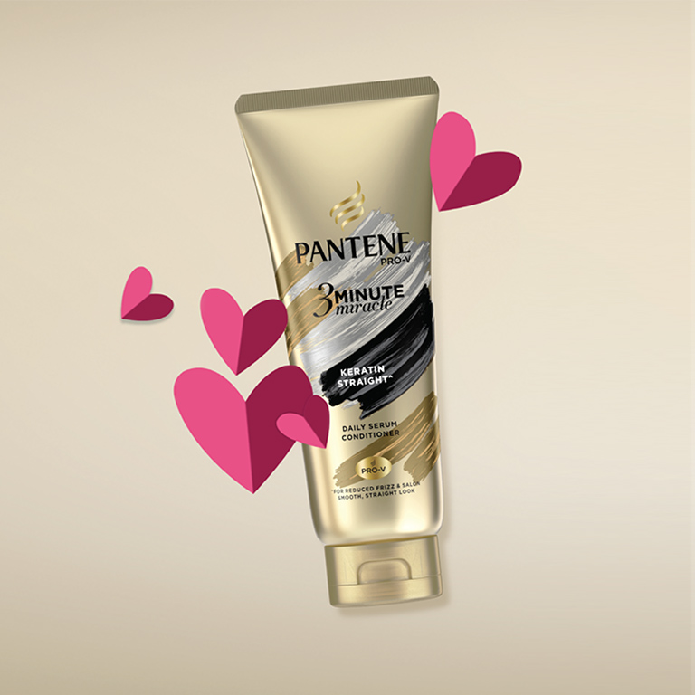 The Pantene Keratin Straight Miracle Conditioner allows you to power on with a good hair day