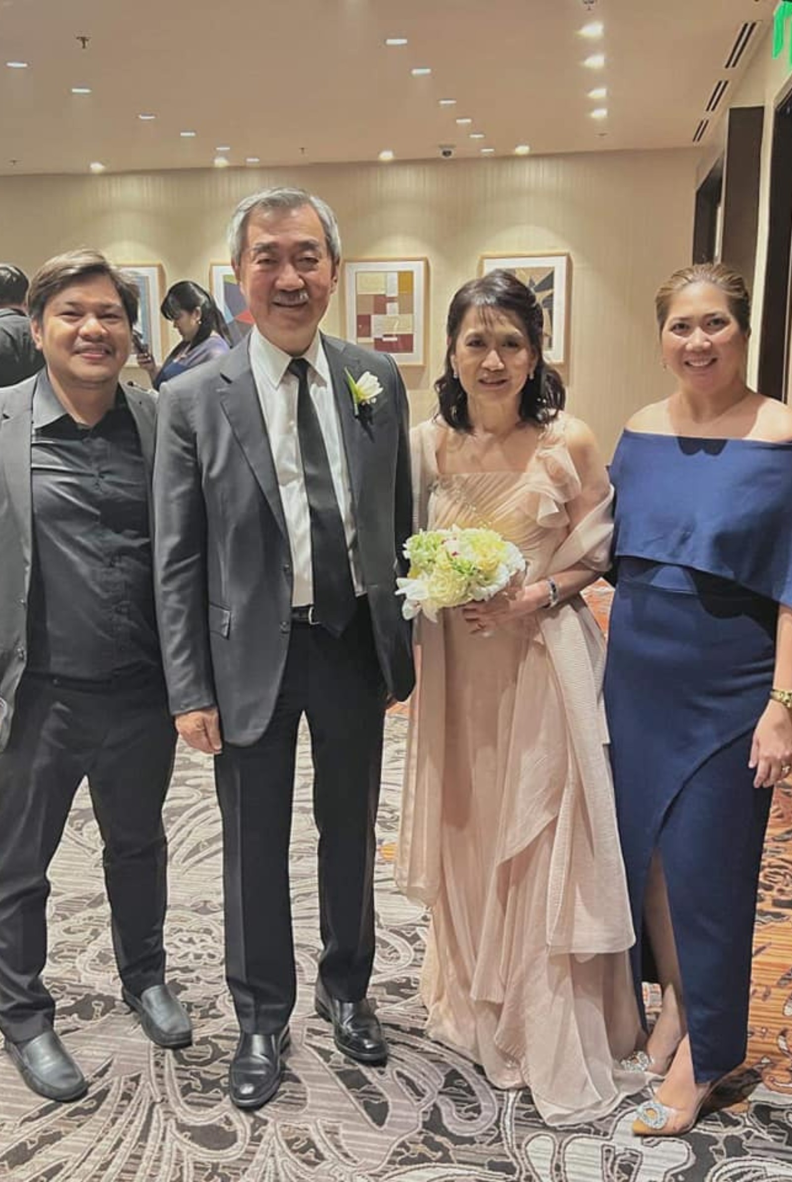 Dennis Tayco and wife with wedding sponsors Hans Sy and Caroline Sy