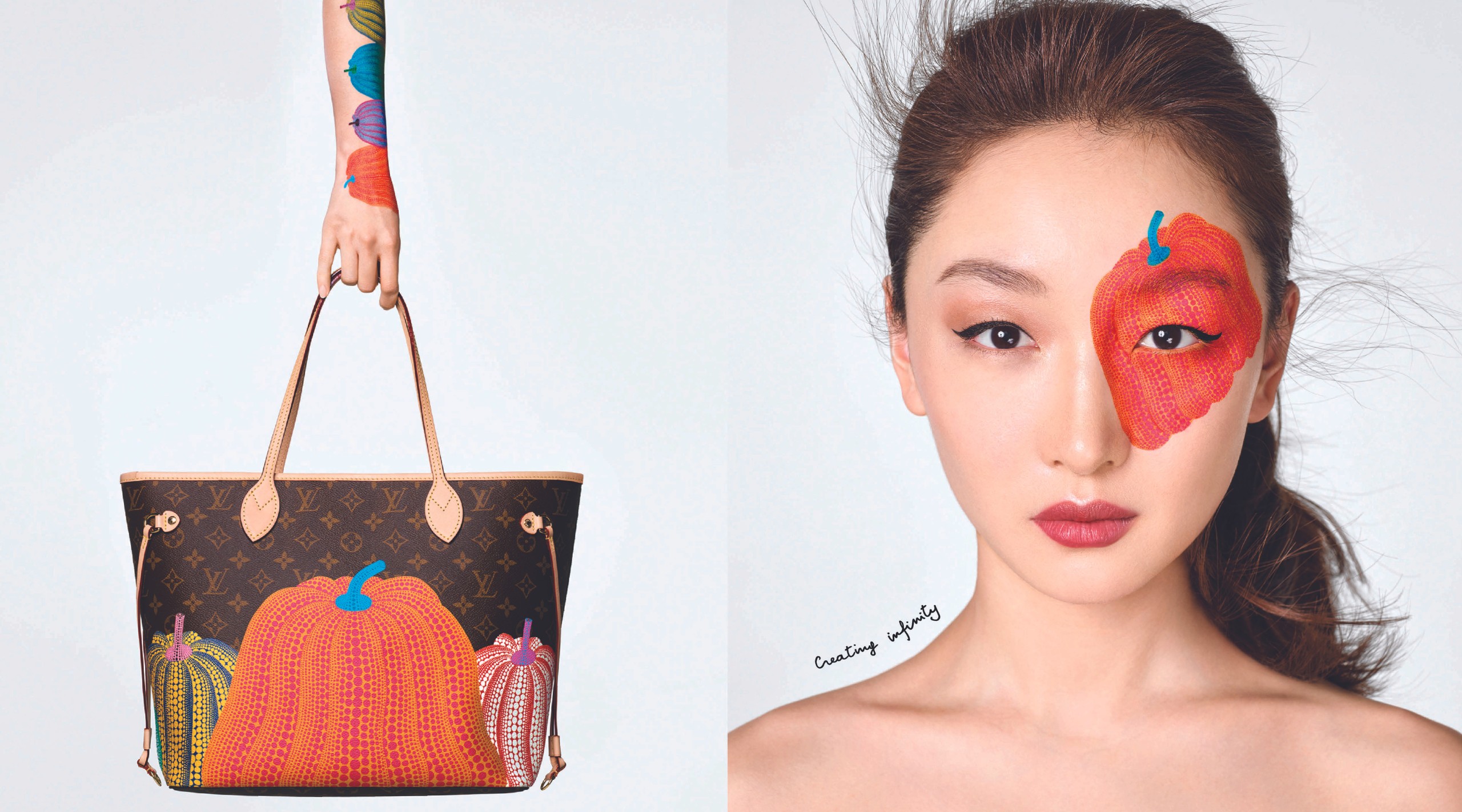 Louis Vuitton Ltd. Ed. Neverfull Pochette Yayoi Kusama in Red