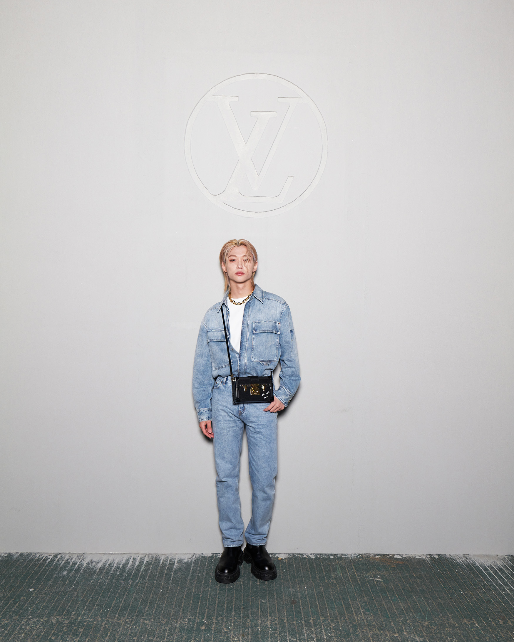 Chinese actor Gong Jun arrives for the Louis Vuitton Pre-Fall 2023