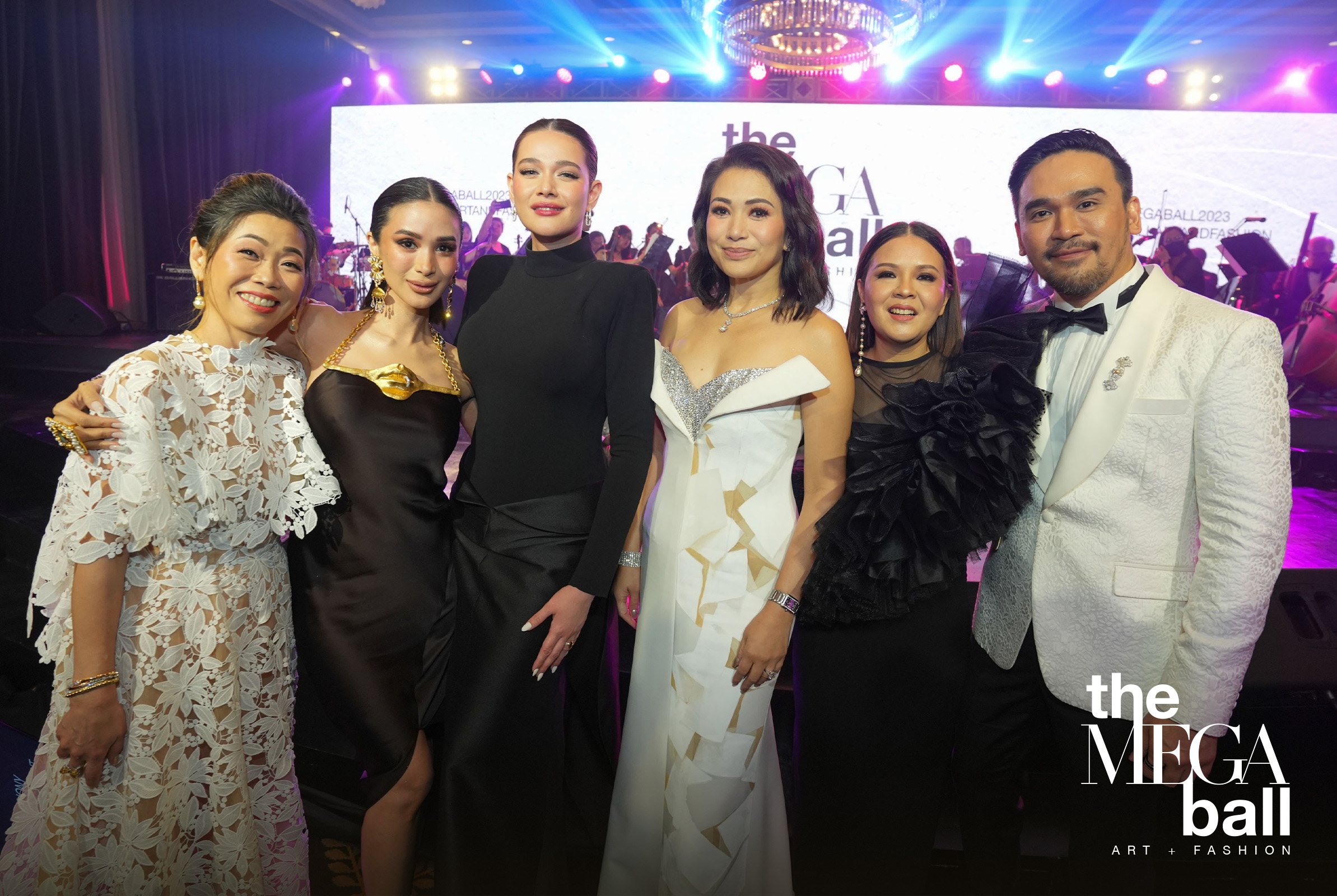 Sharyn Wong, Heart Evangelista, Bea Alonzo, Sheila Romero, Peewee Reyes-Isidro, and Archie Carrasco