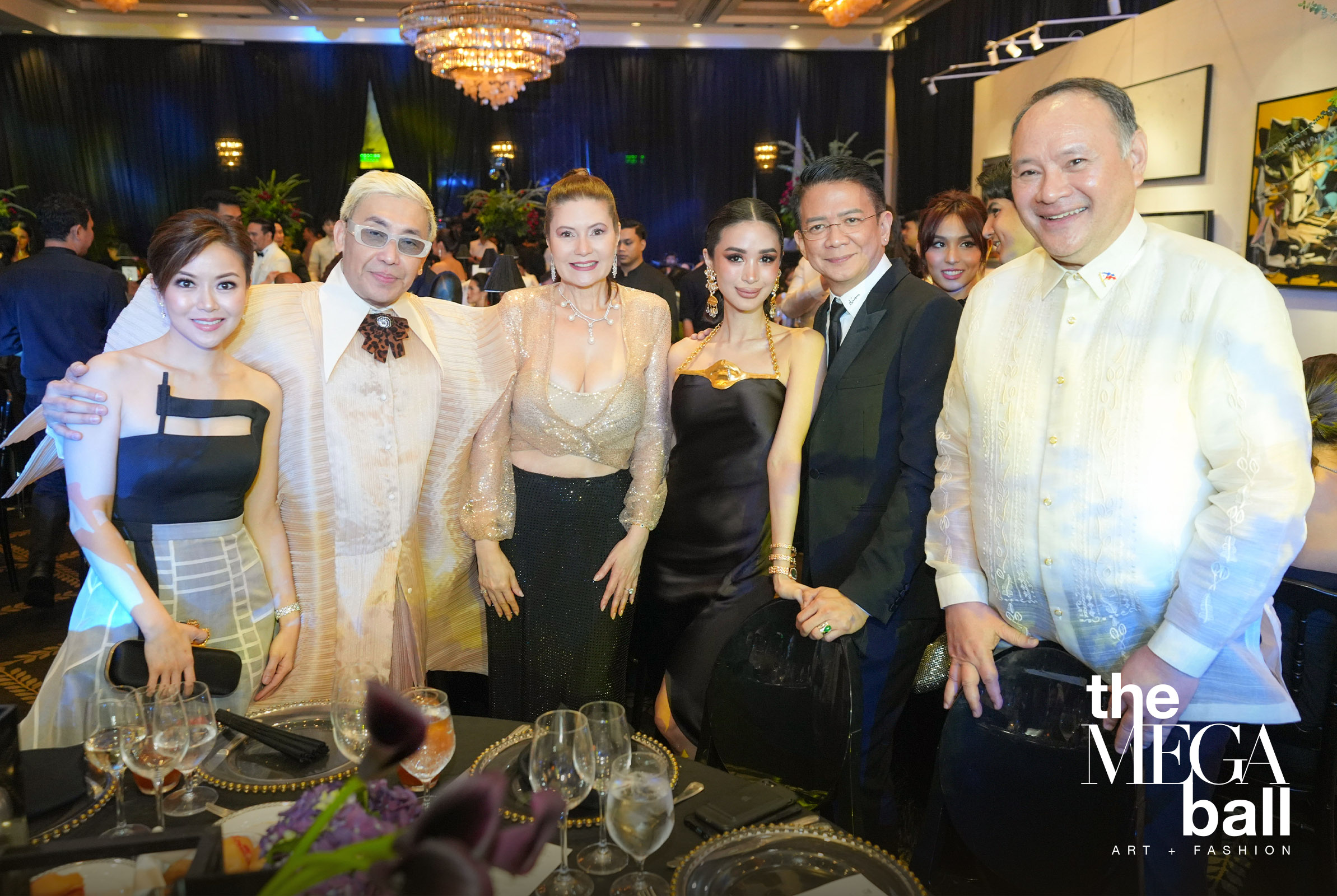 Michelle See-Tan, Jojie Dingcong, Nikki Prieto-Teodoro, Heart Evangelista, Senator Chiz Escudero, and Secretary of National Defense Gilbert Teodoro