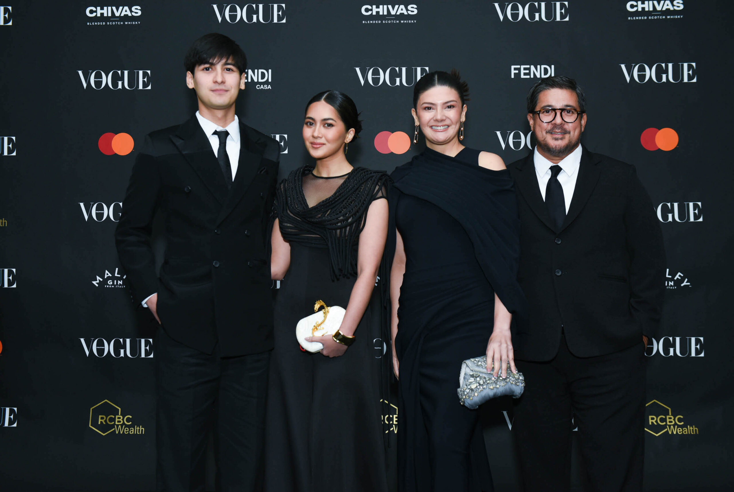 Aga, Andres, Charlene, and Atasha Muhlach at the Vogue Philippines anniversary gala 