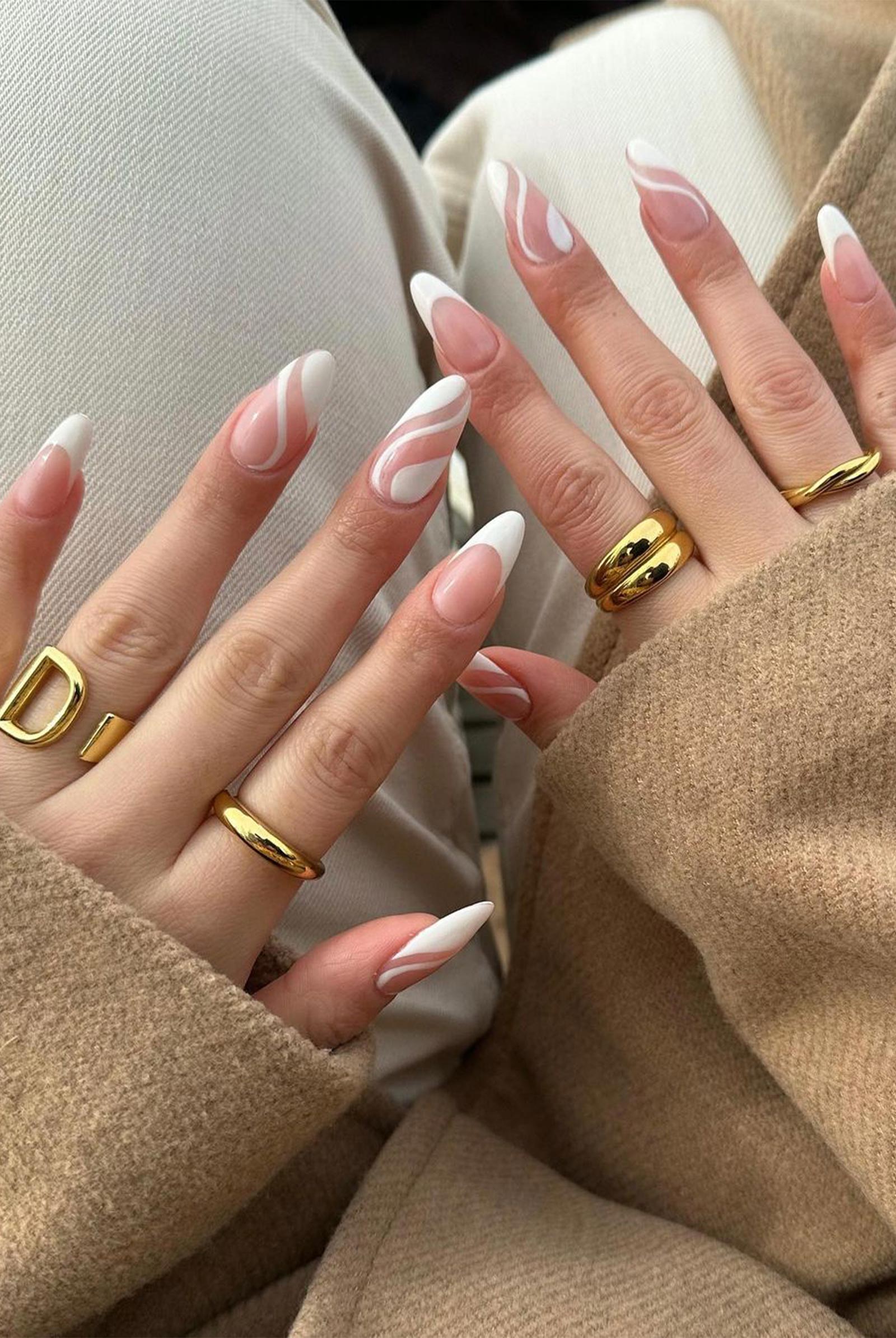 oat milk manicure design