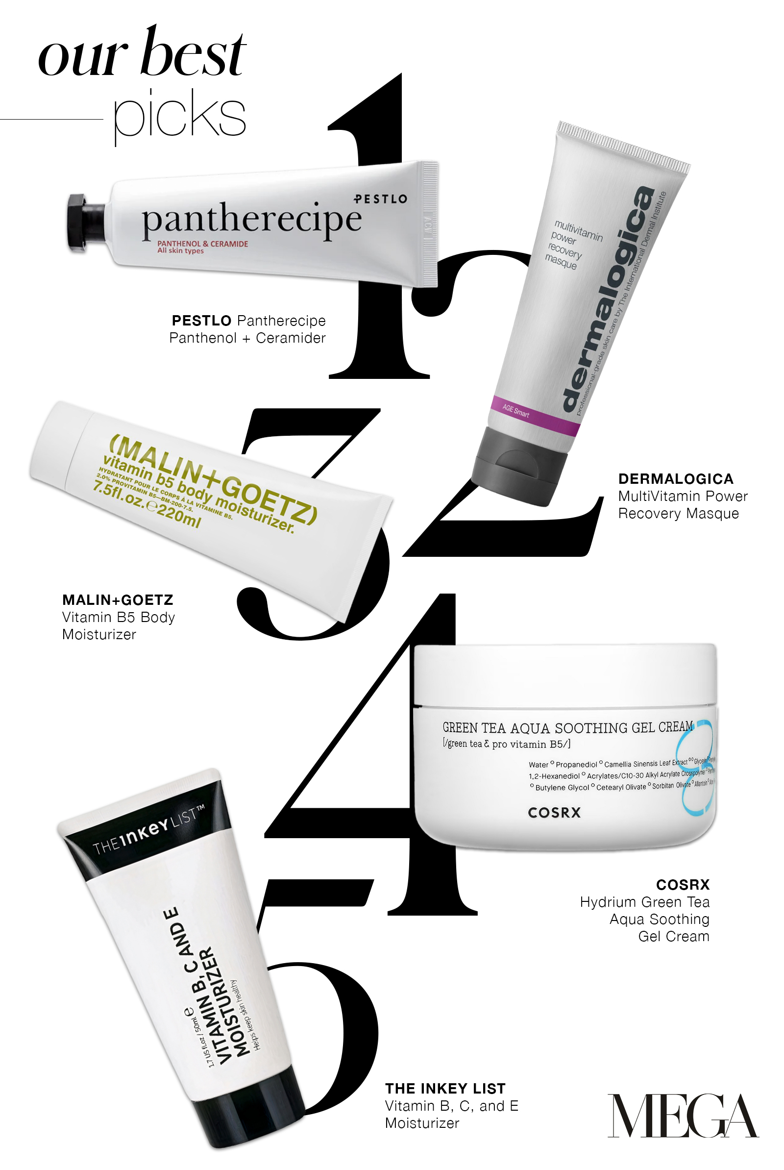 Panthenol skincare products