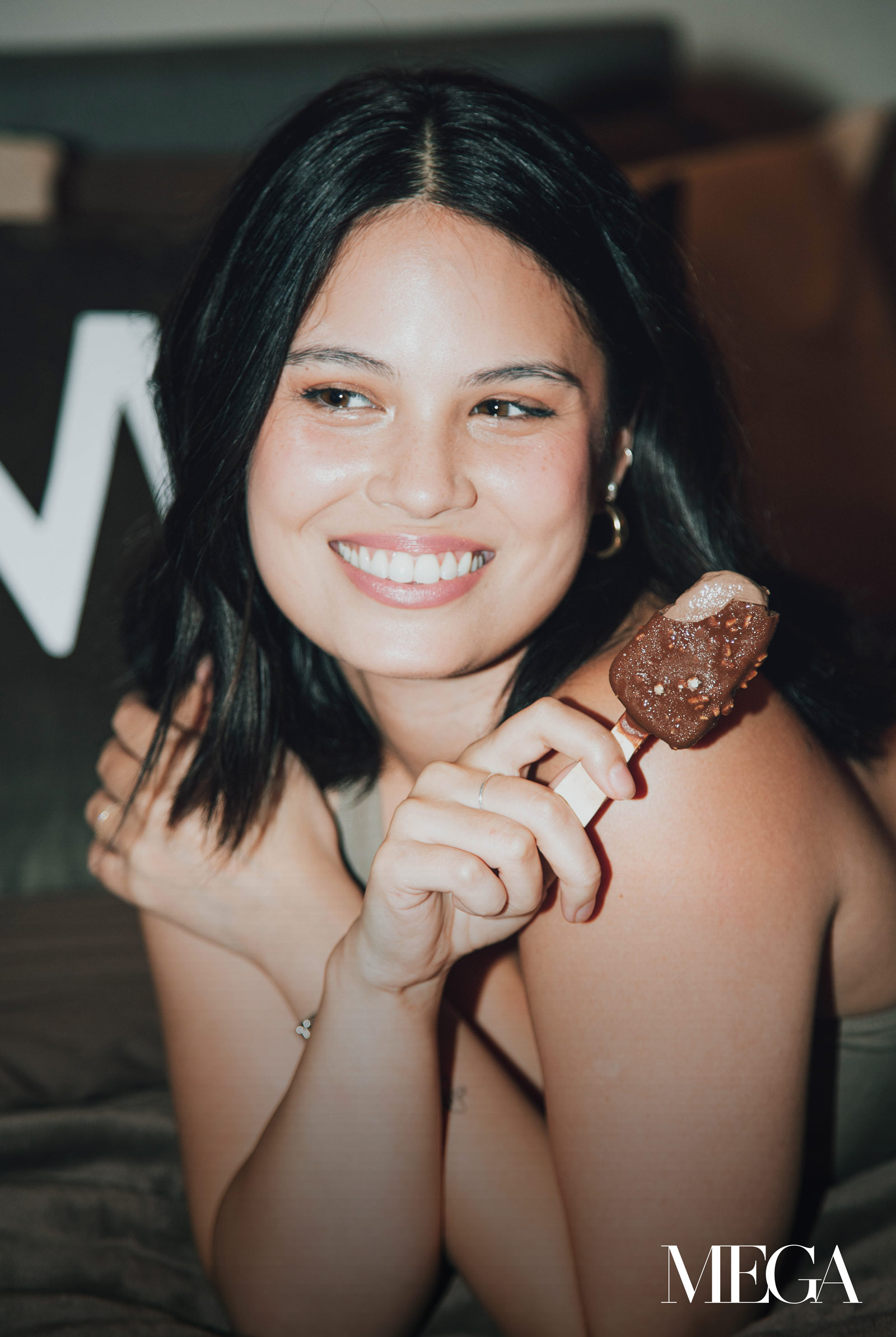 Leila Alcasid during the Magnum Mini Brownie launch