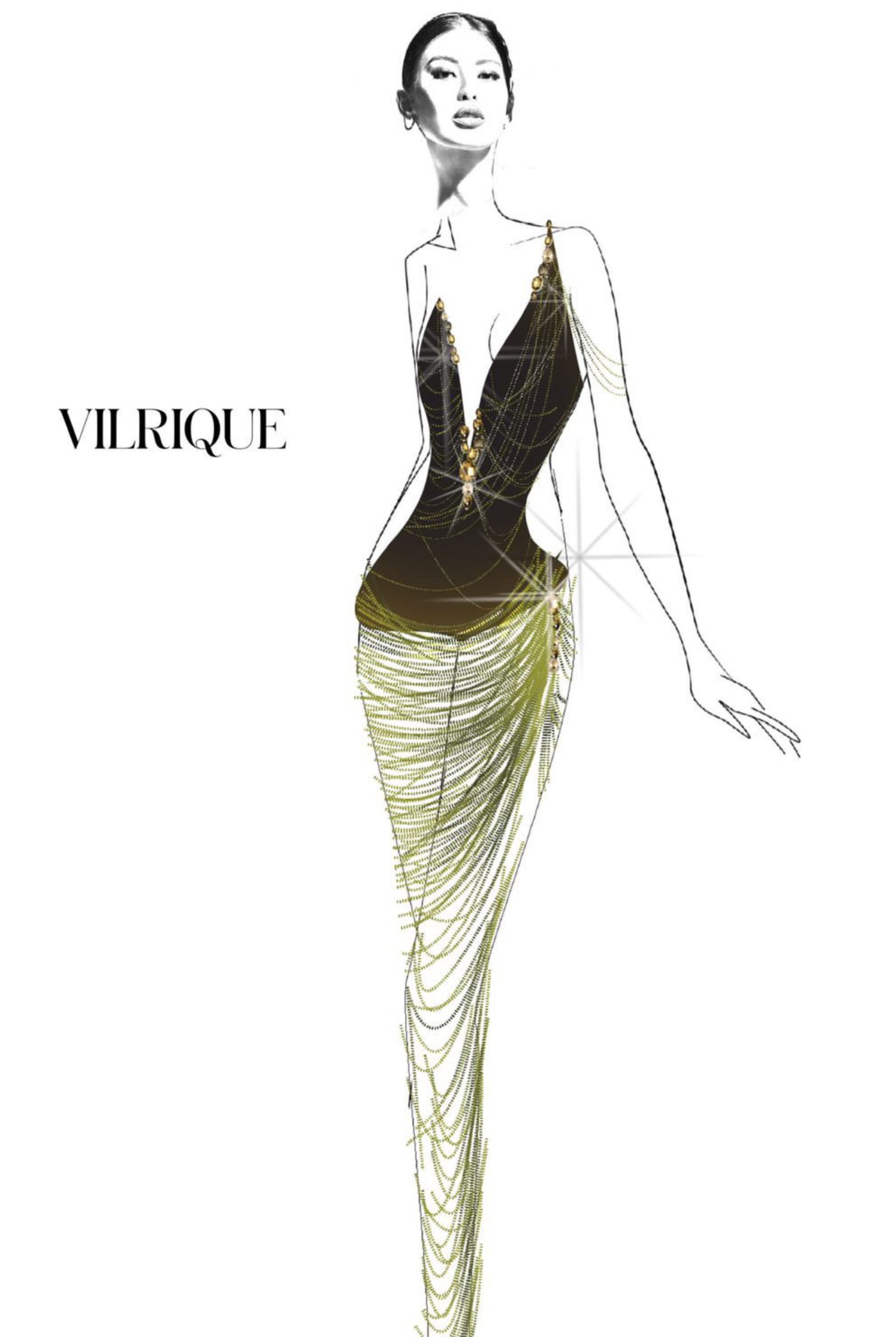 Vilrique Evening Gown sketch