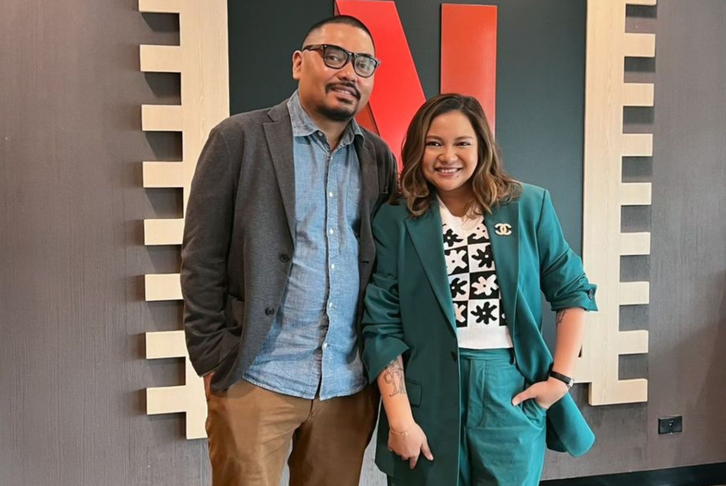 Directors Dan Villegas and Antoinette Jadaone at the Netflix Philippines Headquarters