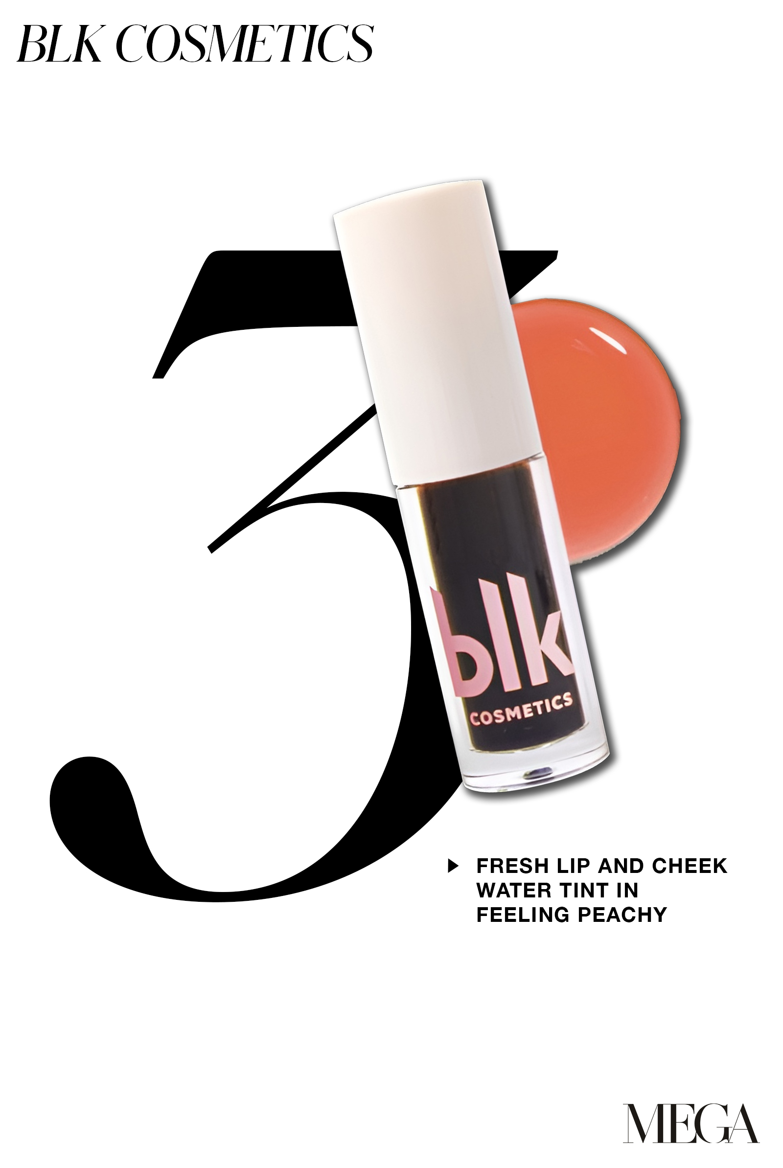 BLK Cosmetics Fresh Lip and Cheek Water Tint in Feeling Peachy, Beauty Products