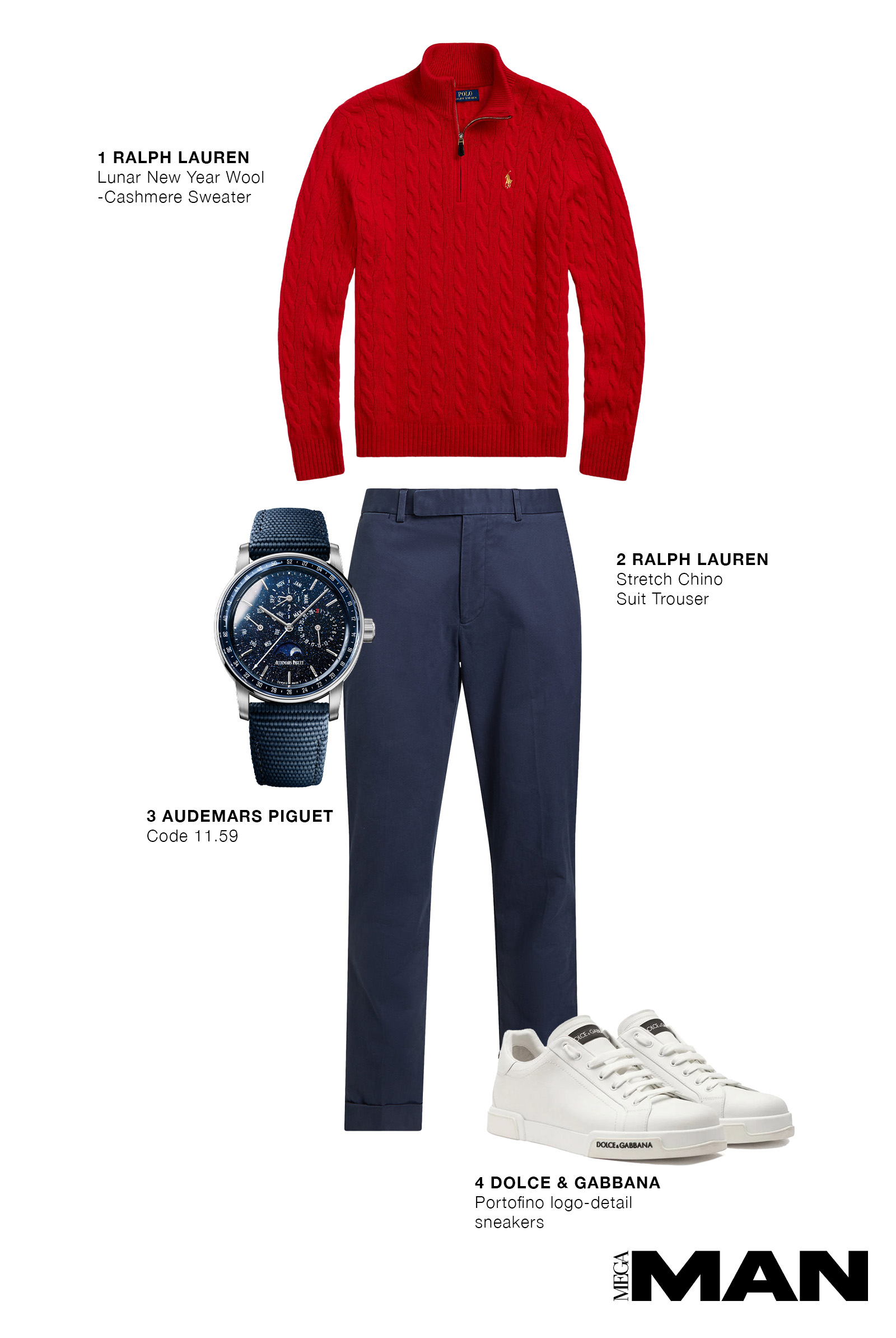 The Cheat Sheet: A Stylish Guide to Men's Holiday Outfit Color Combination - Classic Red and Navy Blue