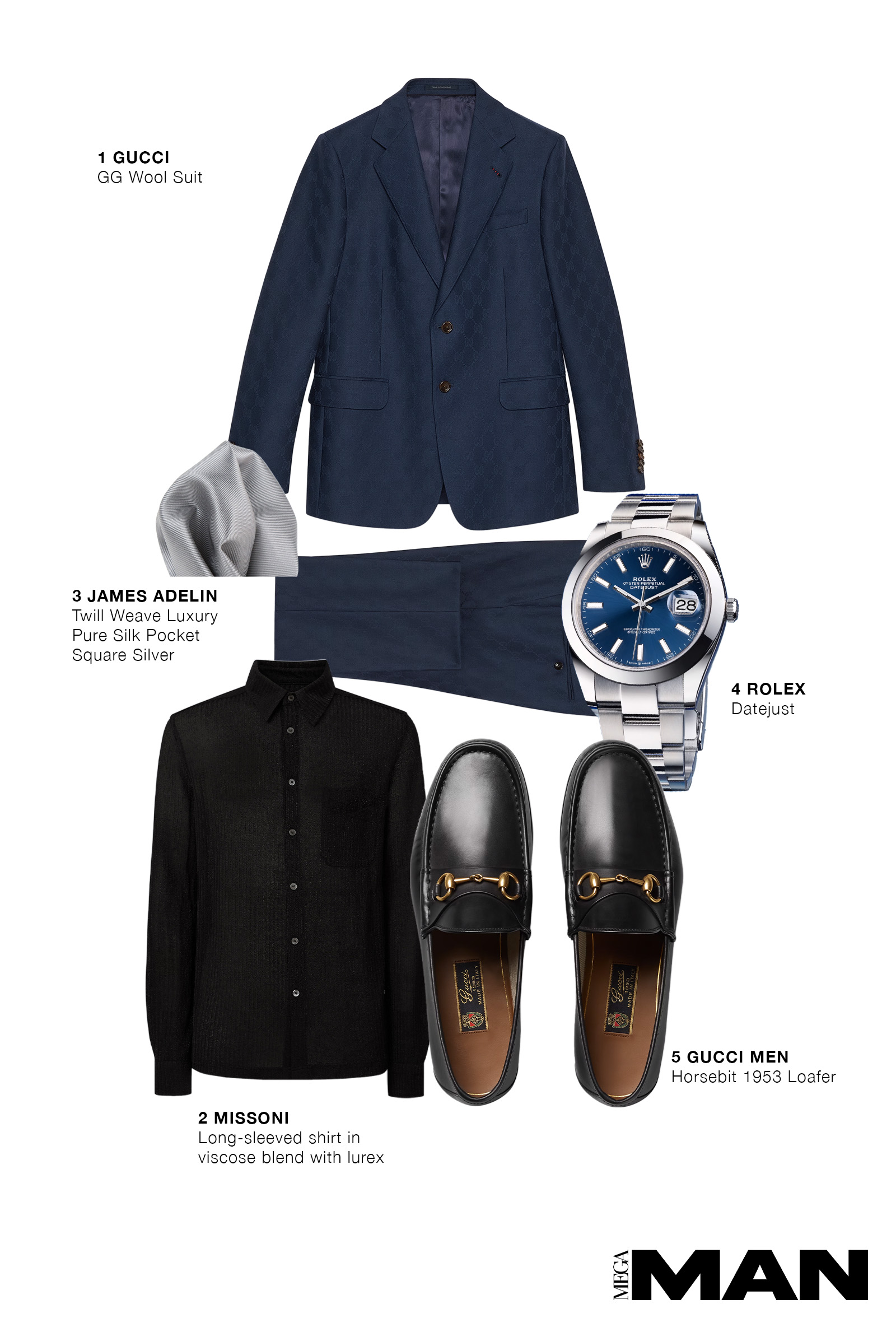 The Cheat Sheet: A Stylish Guide to Men's Holiday Outfit Color Combination - Dark Blue and Silver