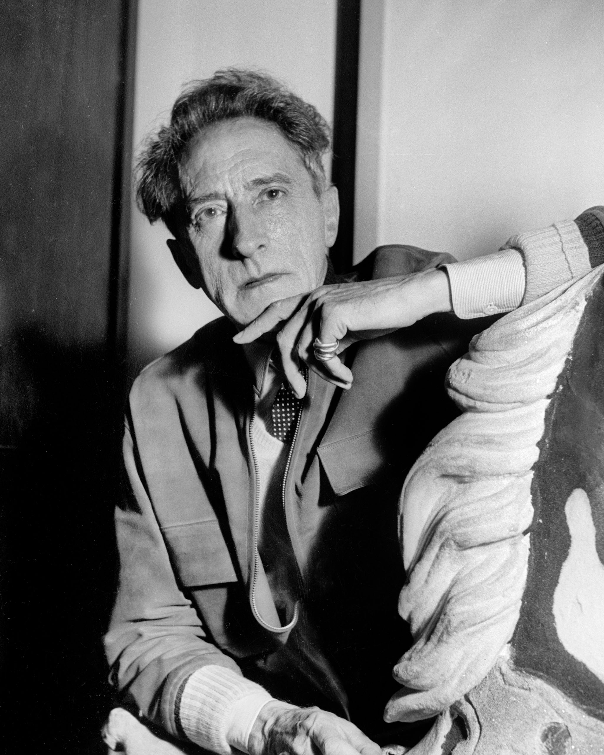 Jean Cocteau wearing two Trinity rings
