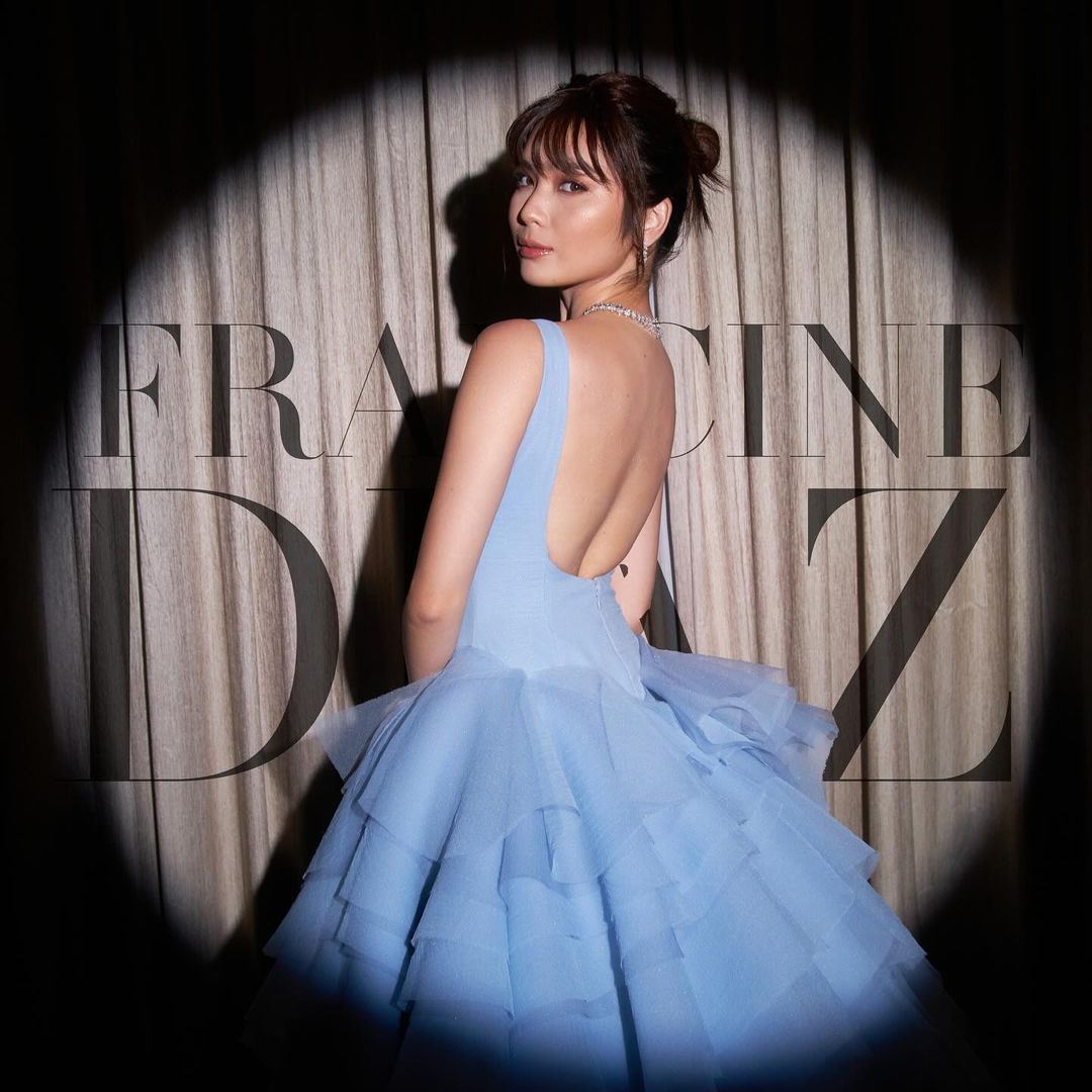 Francine Diaz Star Magical Prom Cinderella Boop Yap style blue gown fashion Anthony Ramirez