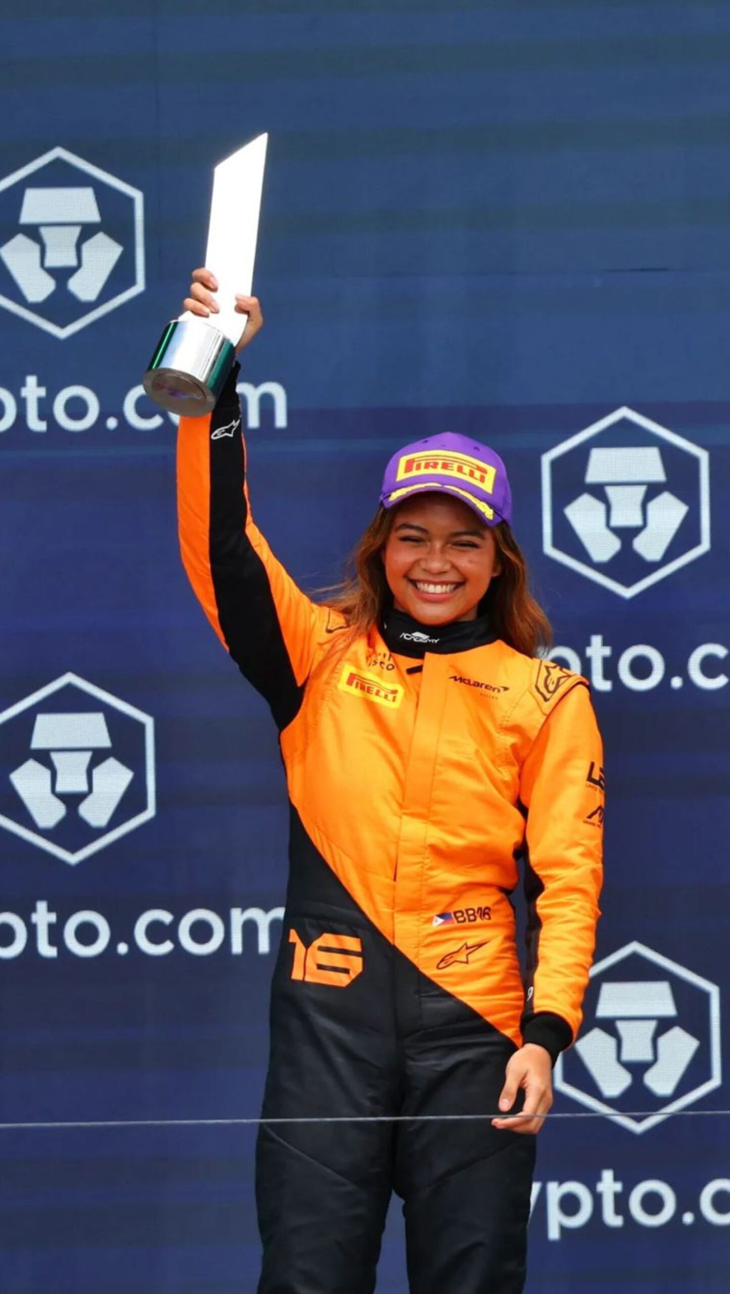 Bianca Bustamante racing F1 Academy first podium finish