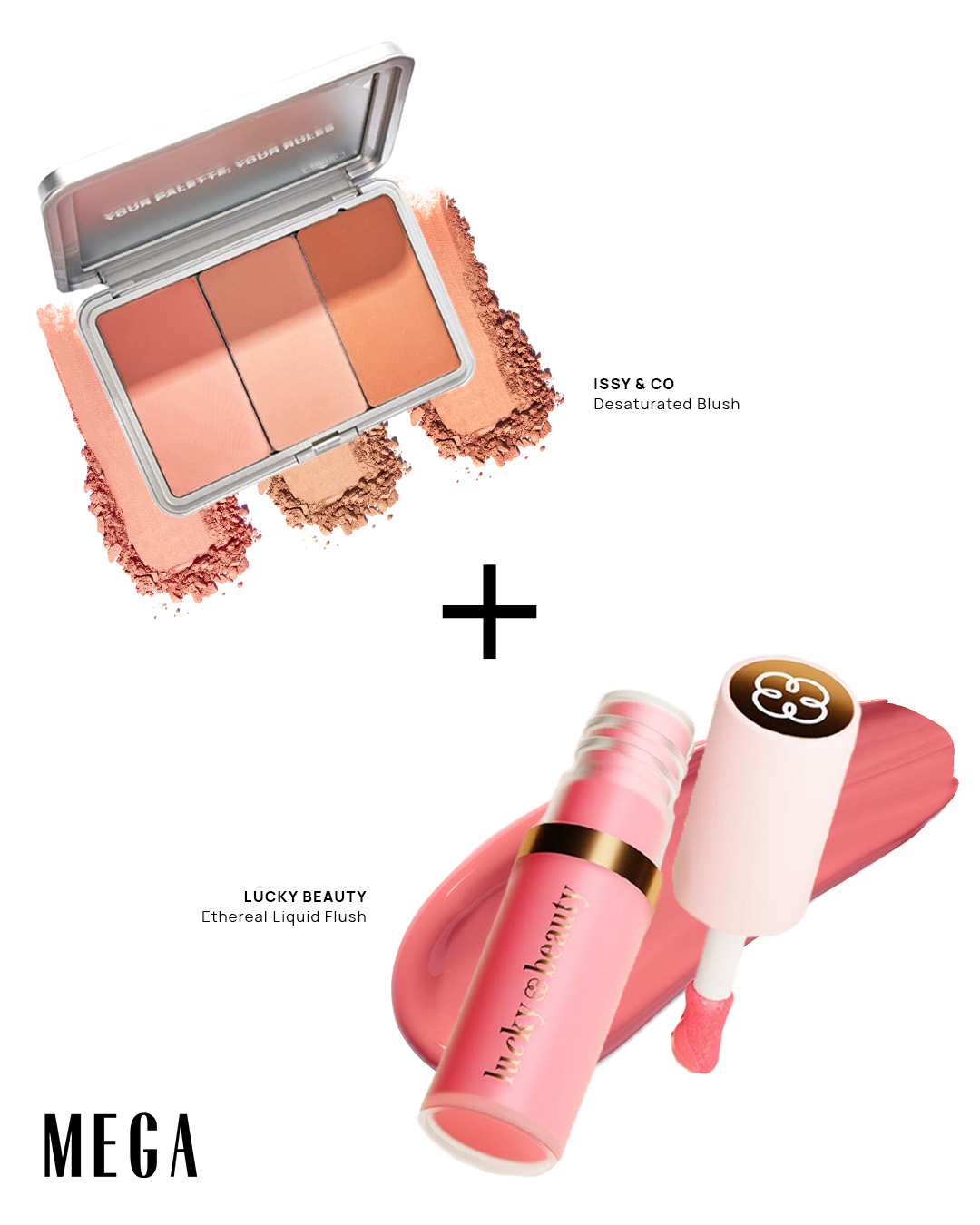 Lucky Beauty Ethereal Liquid Flush and Issy & Co Desaturated Blush long-lasting blush ways methods