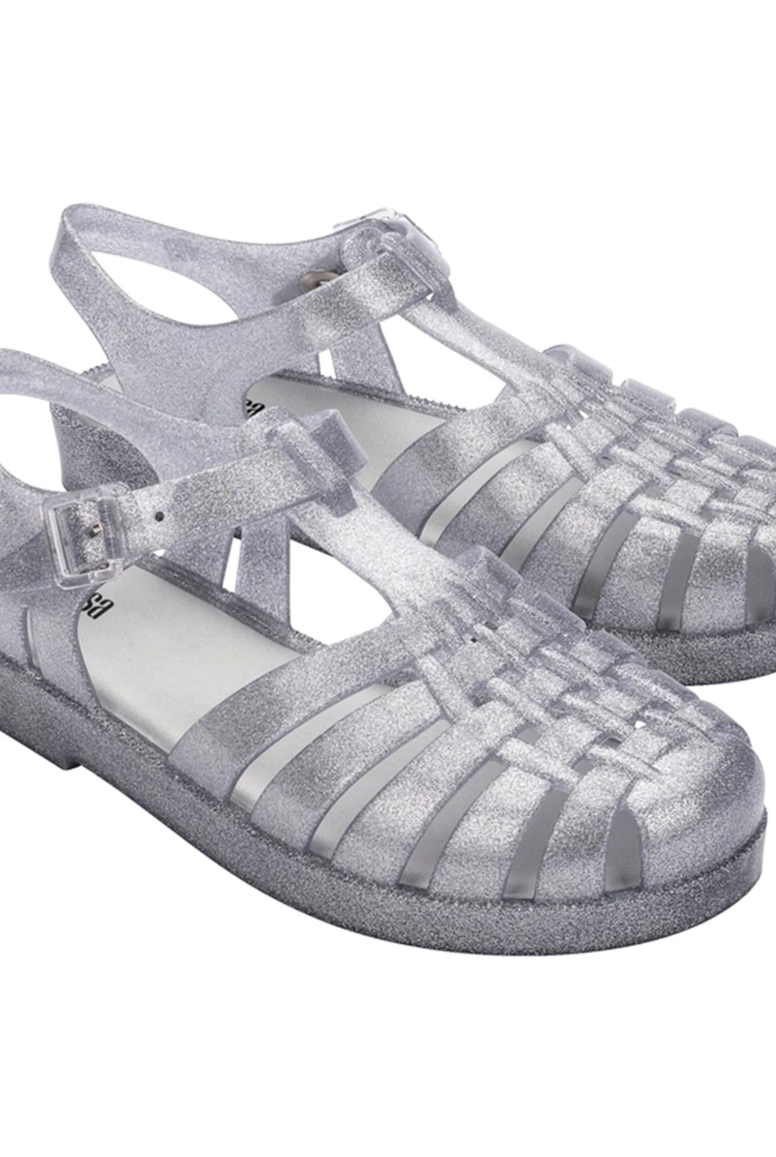 Possession Shiny Sandals in Glitter Clear