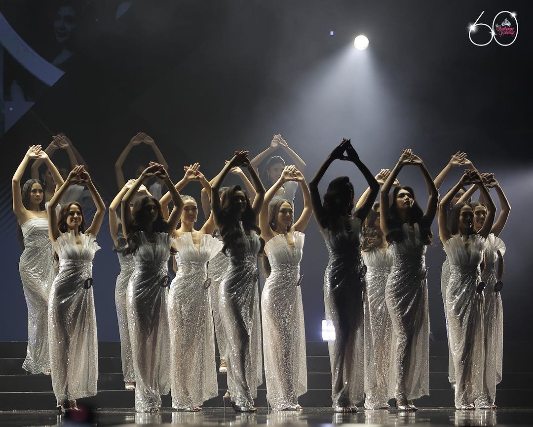 The Binibining Pilipinas candidates perform a diamond-inspired opening number for the 60th edition