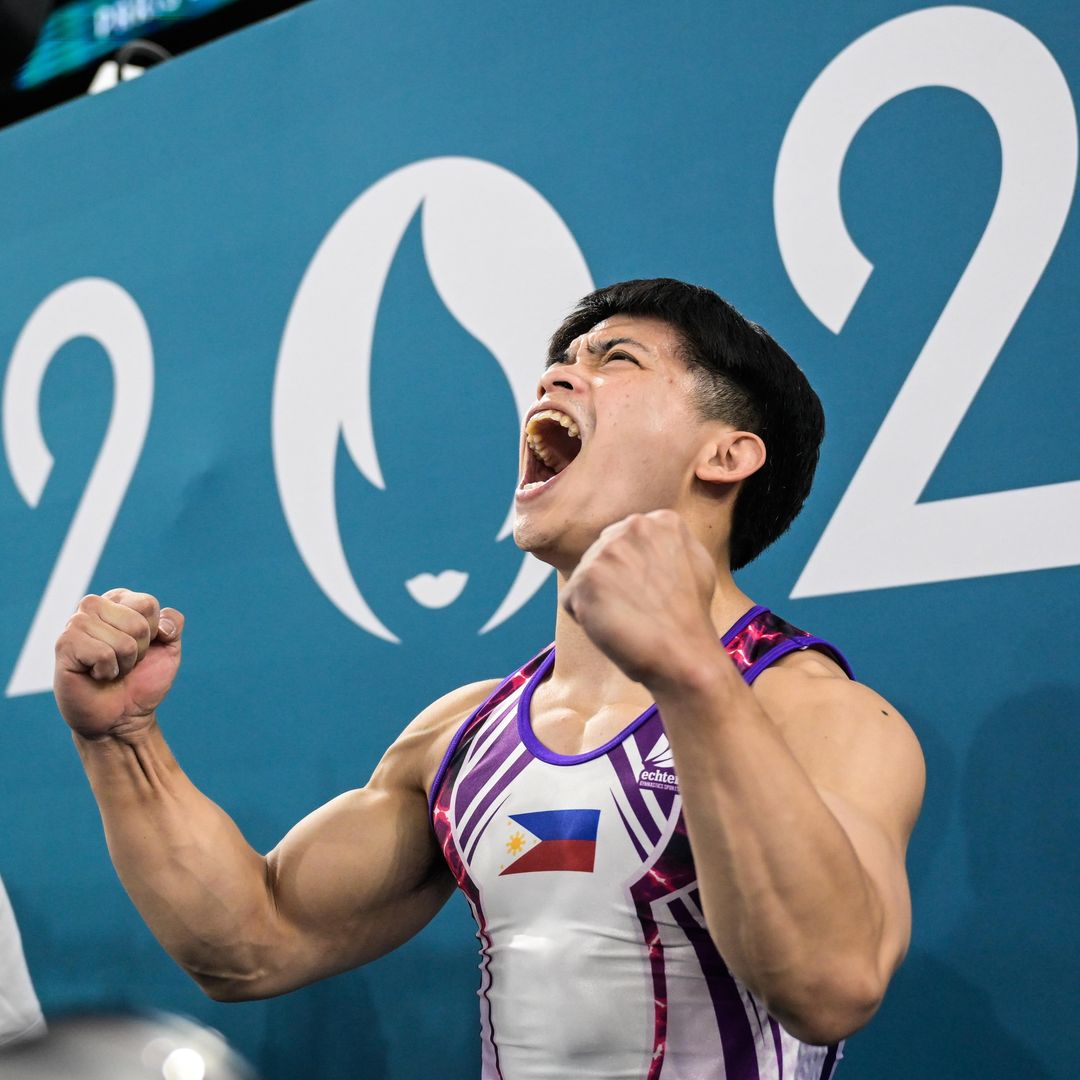 Carlos Yulo's winning moment at the Paris Olympics 2024