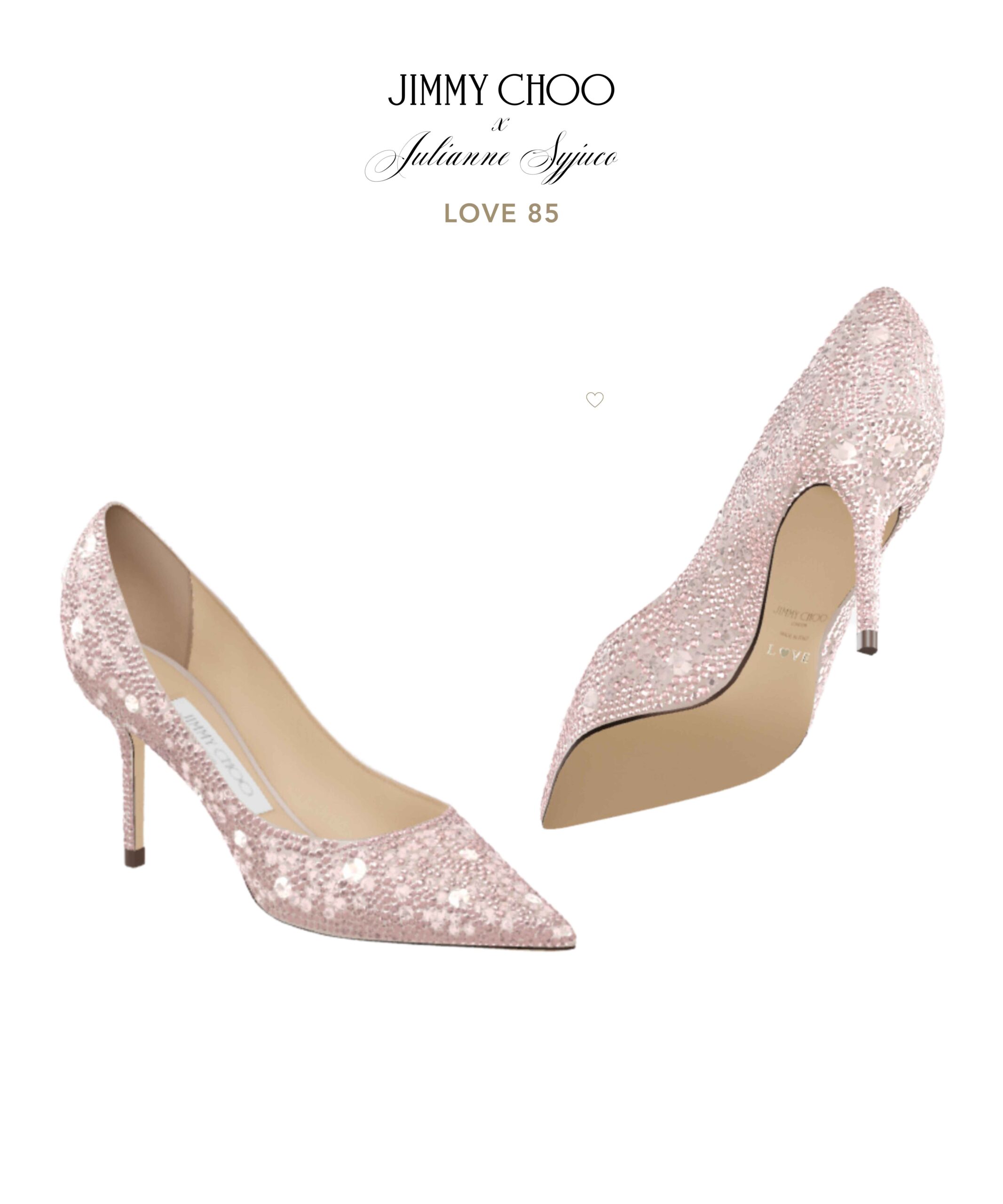 Julianne Syjuco and Jimmy Choo’s collaboration is a fairytale fit for the new bride, including a 3D mockup and personalized designs.