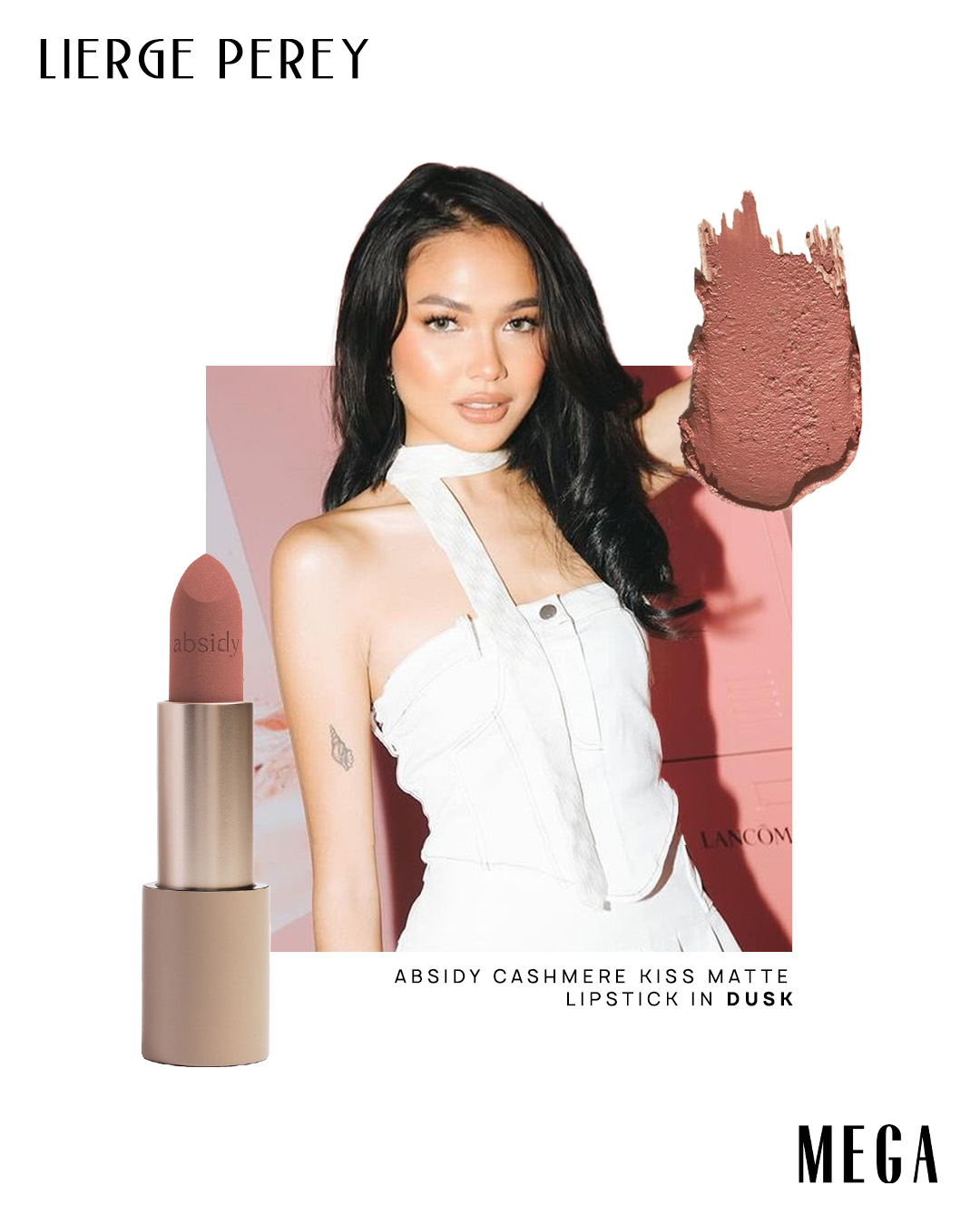 Lierge Perey's MLBB Shade - Absidy Cashmere Kiss Lipstick in Dusk