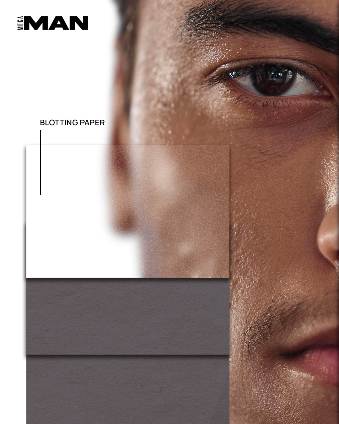 oily skin for men can be reduced by blotting paper 