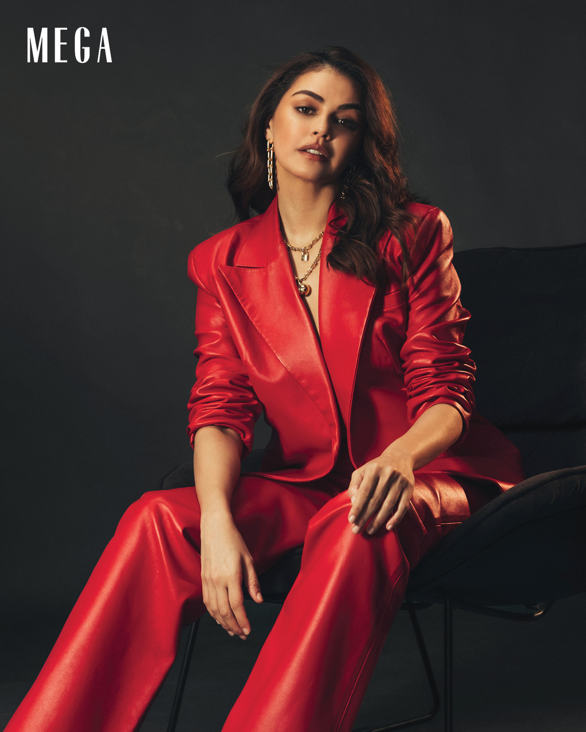 MEGA EXCLUSIVE: Janine Gutierrez Hopes You Root for the Villain in Lavender Fields MATERIEL RED LEATHER SUIT SET TIFFANY & CO. JEWELRY