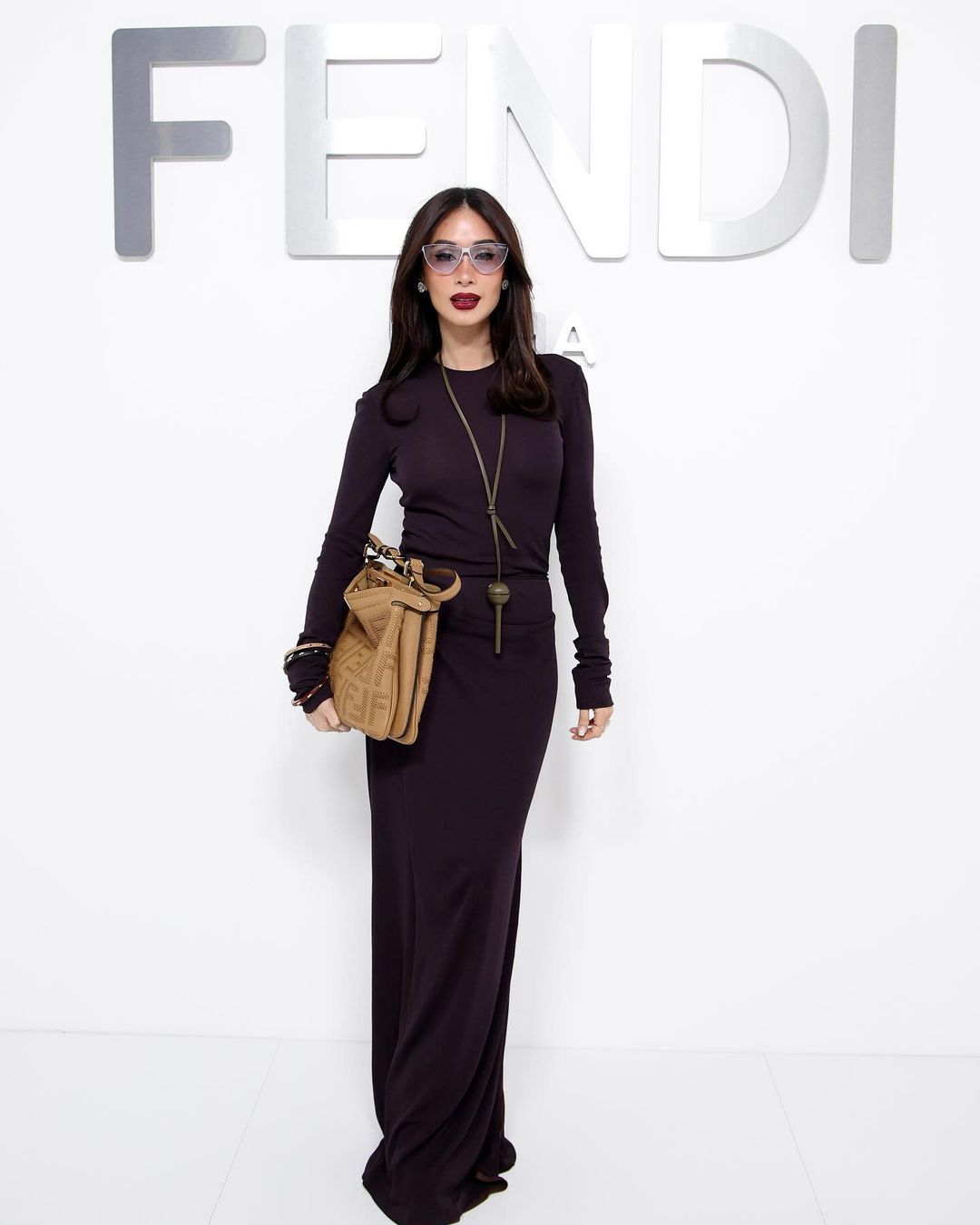 pat mcgrath lipstick heart evangelista mfw ss25 fendi