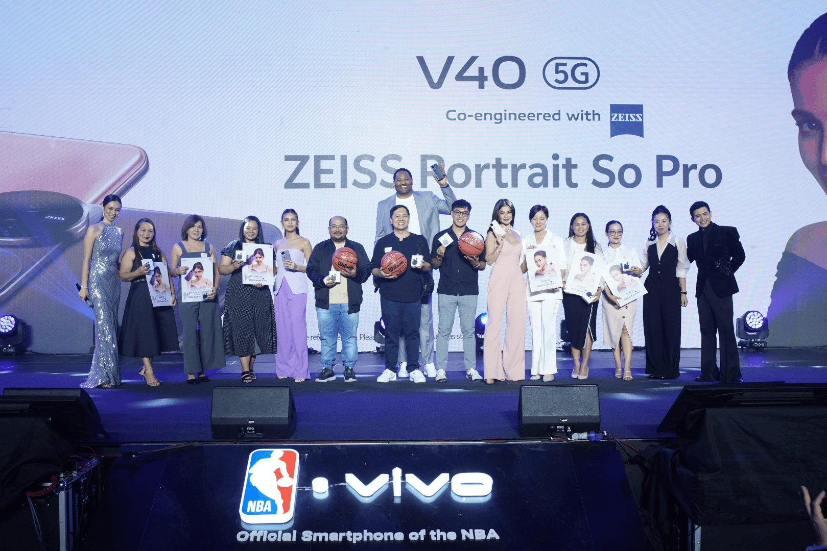 The vivo V40 launch with Maine Mendoza, Robert Horry, and Anne Curtis