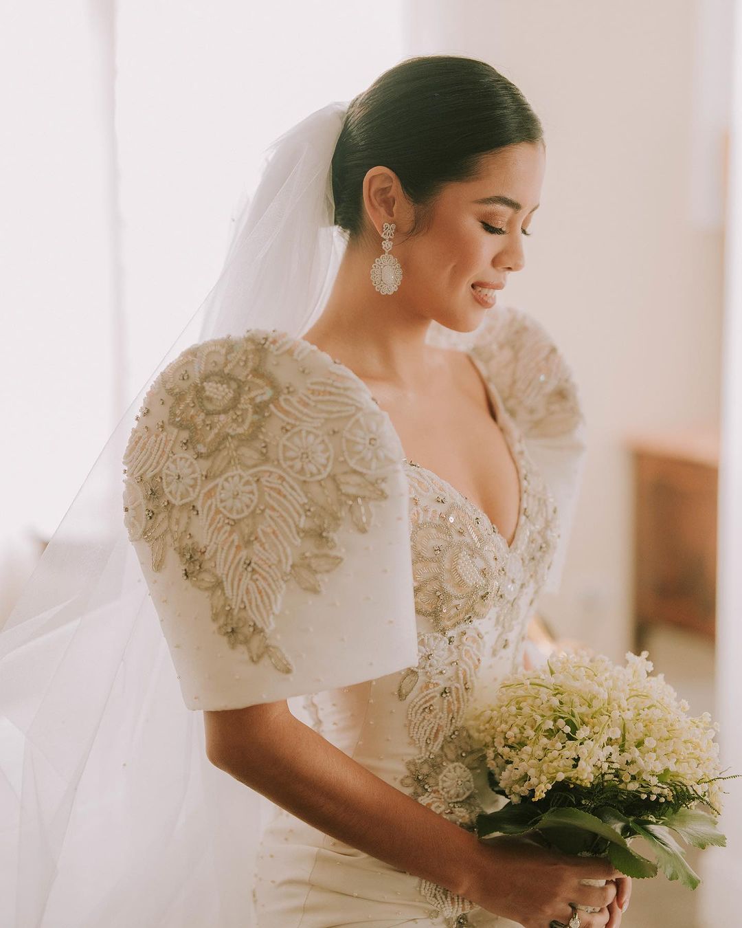 The wedding gown of Ella Pangilinan reworked by Rajo Laurel