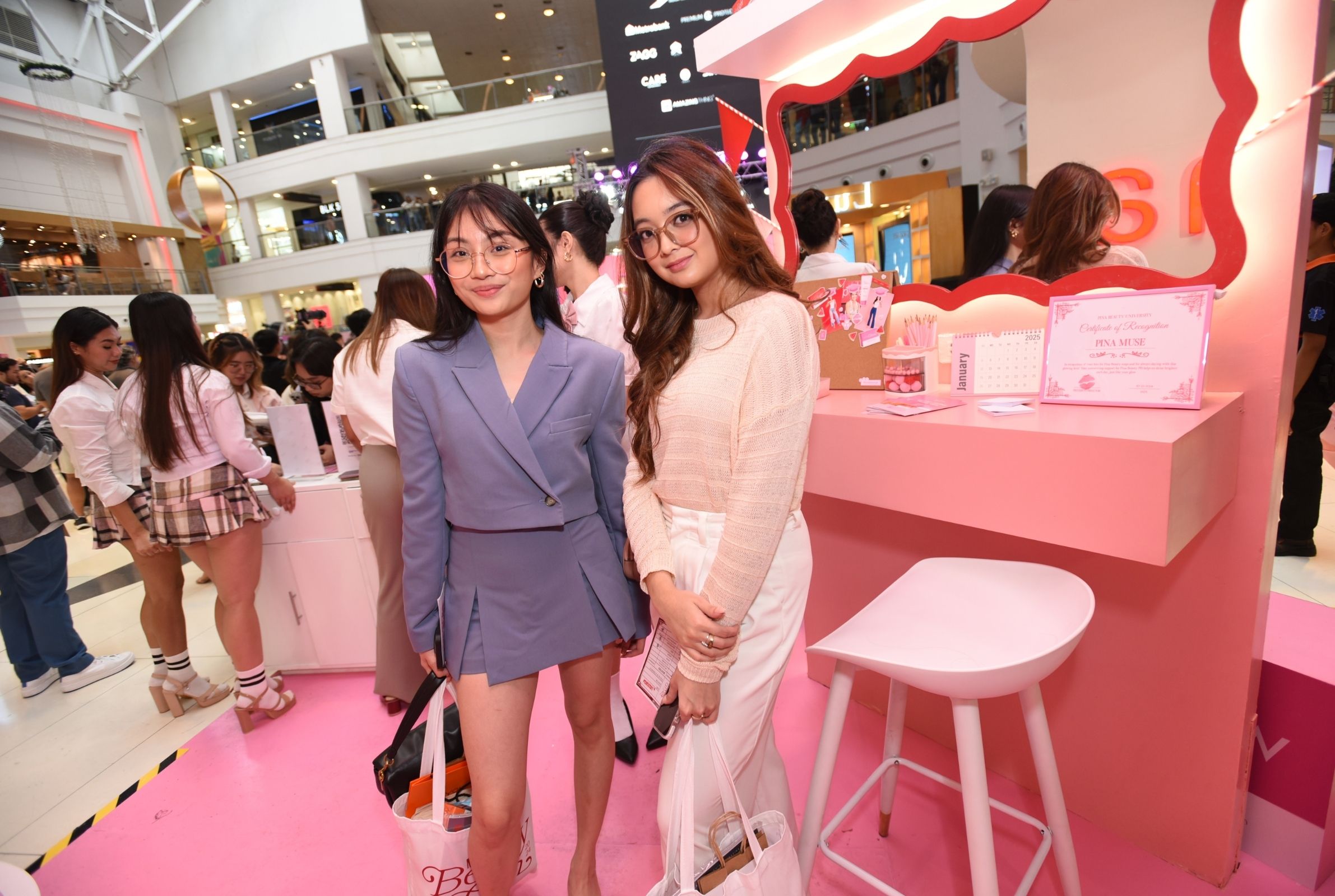 Pina Beauty booth guests