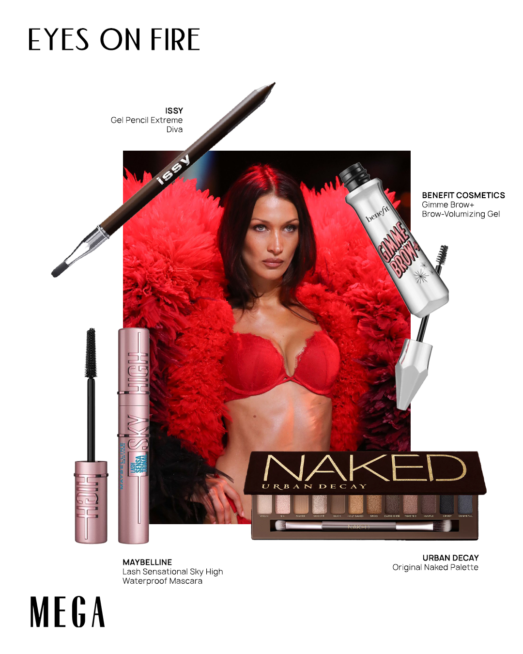 Victoria's Secret Model makeup look Bella Hadid beauty secret smize eyes 2024