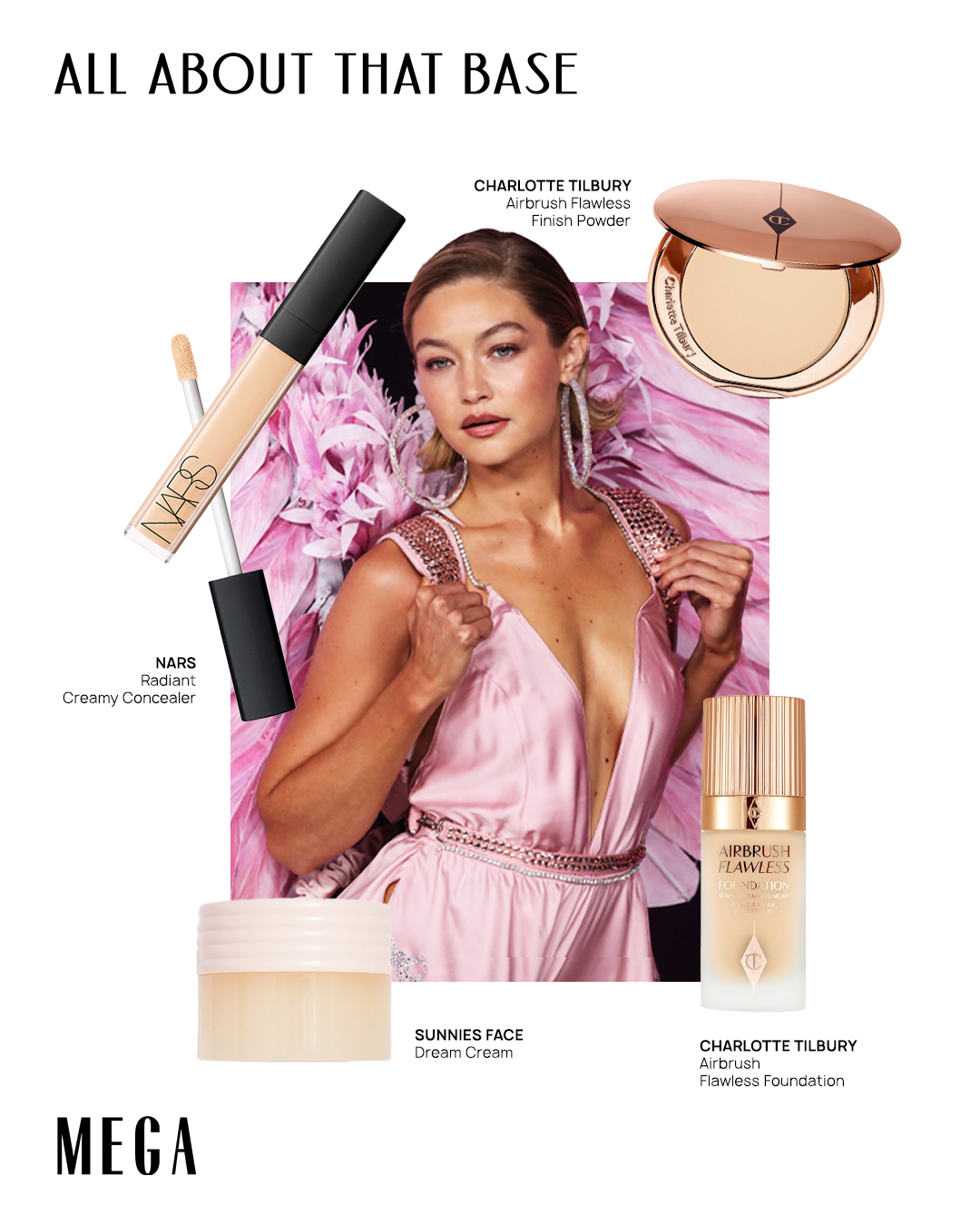 Victoria's Secret Model makeup look 2024 Charlotte Tilbury Gigi Hadid