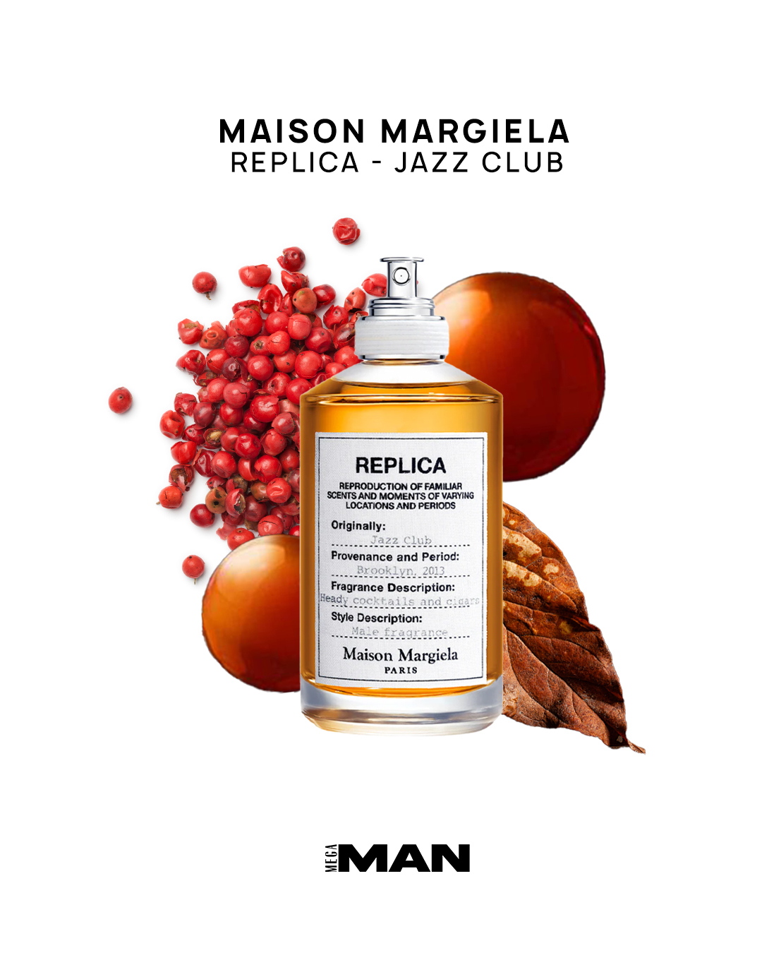 MEGA Man fragrance gift guide Replica Maison Margiela Jazz Club