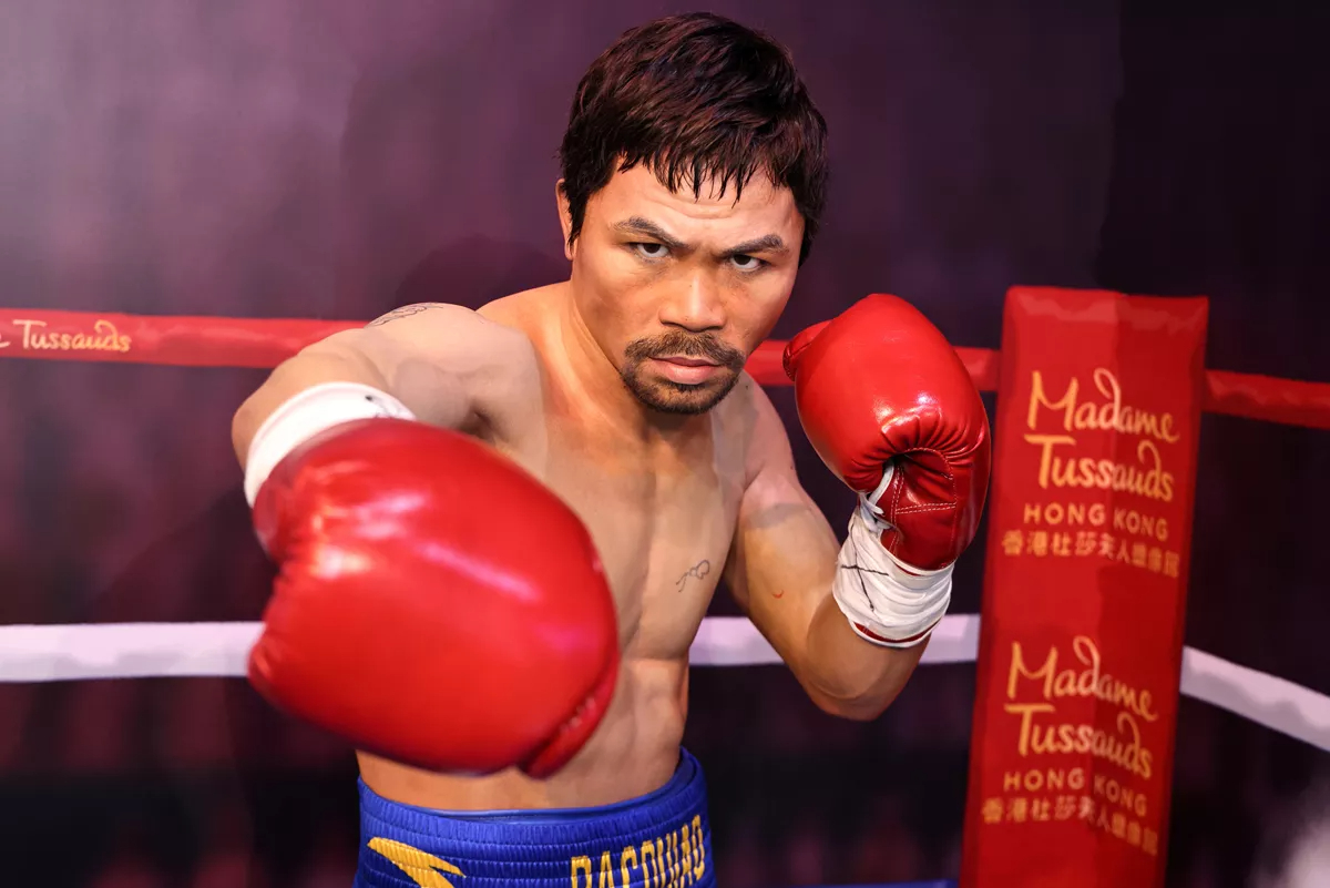 Wax figure of world champion boxer Manny Pacquiao in the Madame Tussauds Hong Kong