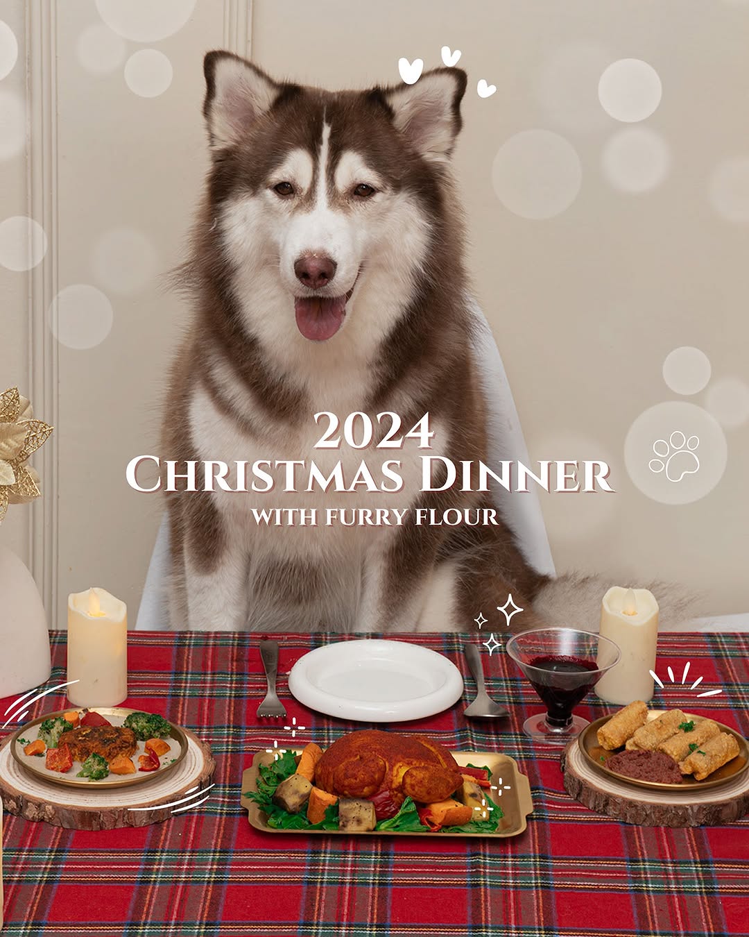 Furry Flour's Noche Buena menu for pets