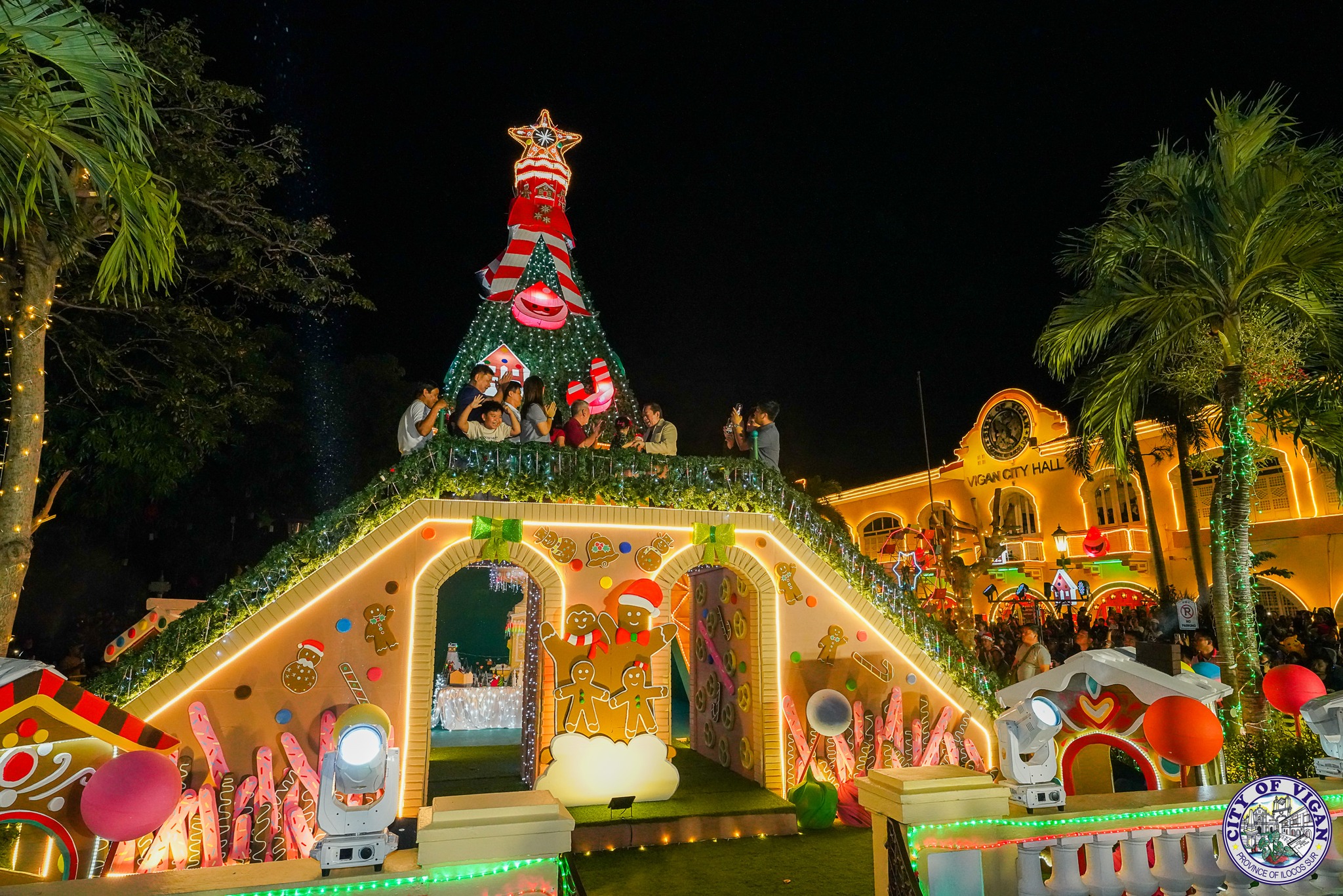 Vigan City's own bright mini Christmas Village  holiday road trip christmas 