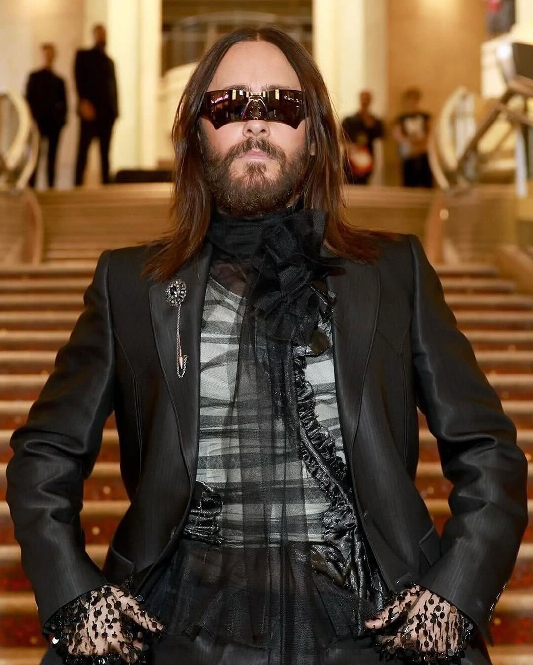 Jared Leto wears the Gentle Monster x John Galliano collaboration eyewear