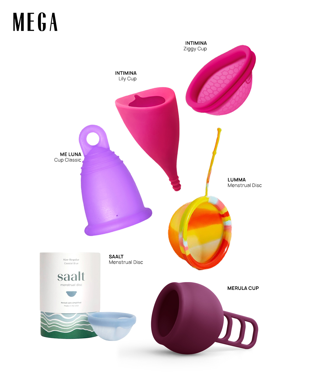 Depending on your cervix height, flow, and level of activity, there's a myriad of cups and discs to choose from