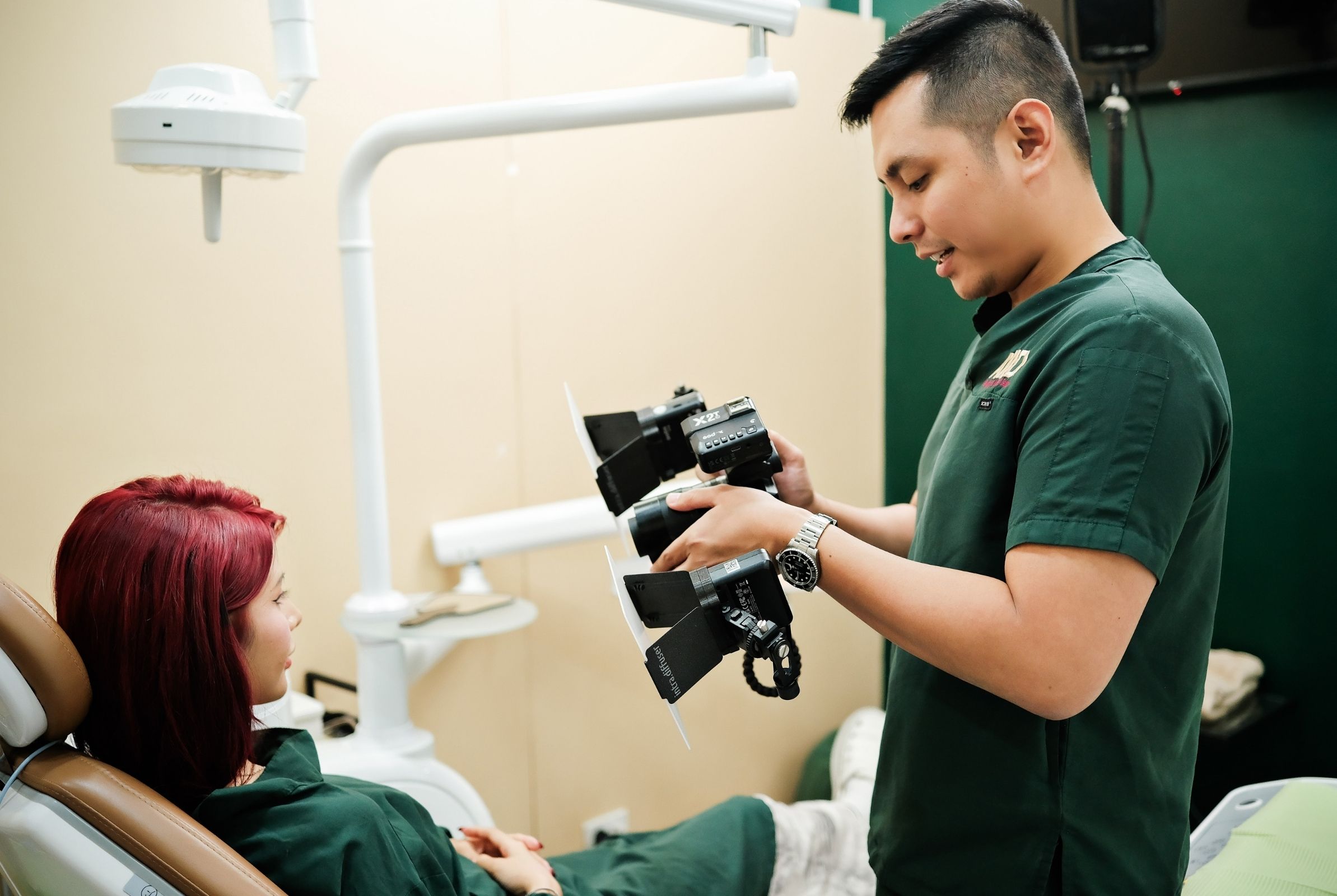 Dr. Miguel Librojo with a patient